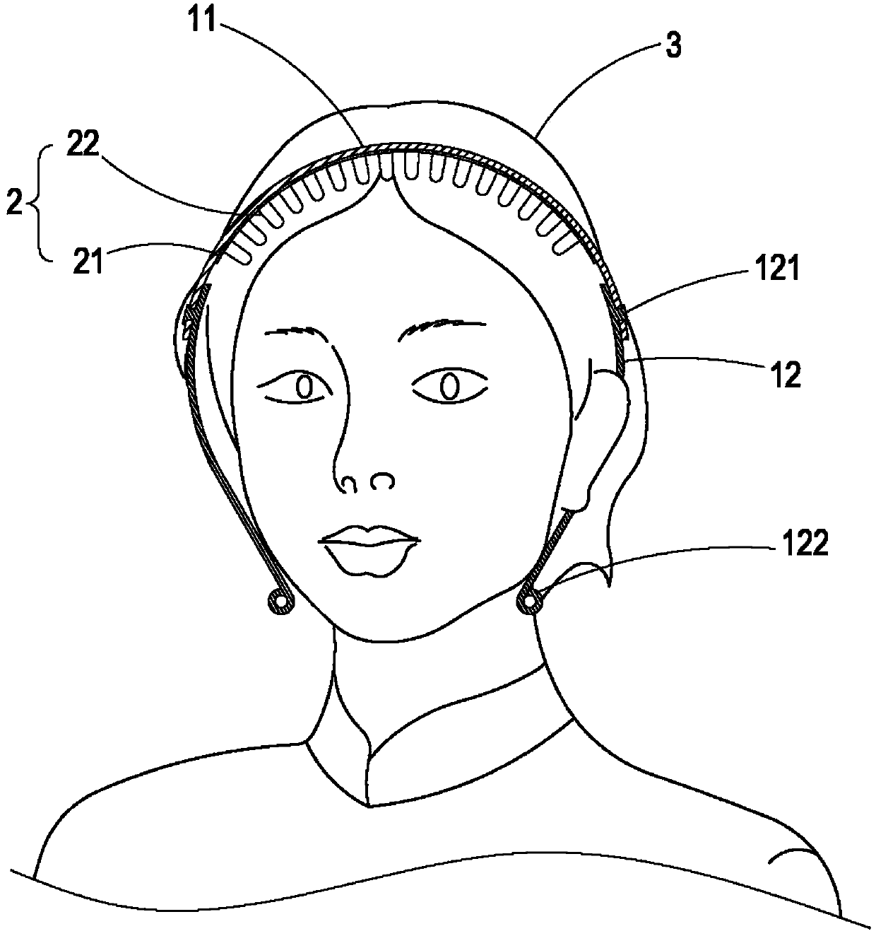 Head massage device