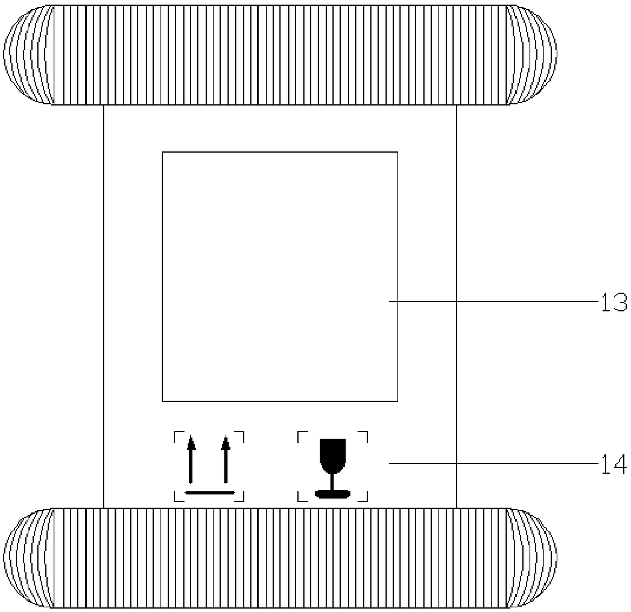 Injection safety breakage-proof transportation packaging device