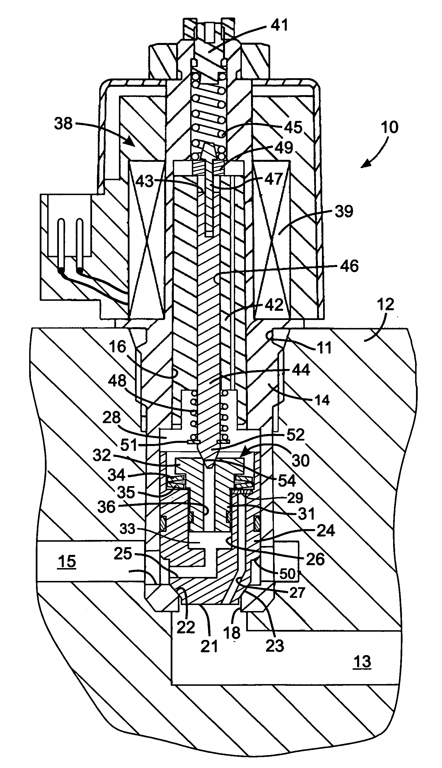 Pilot operated valve with a pressure balanced poppet