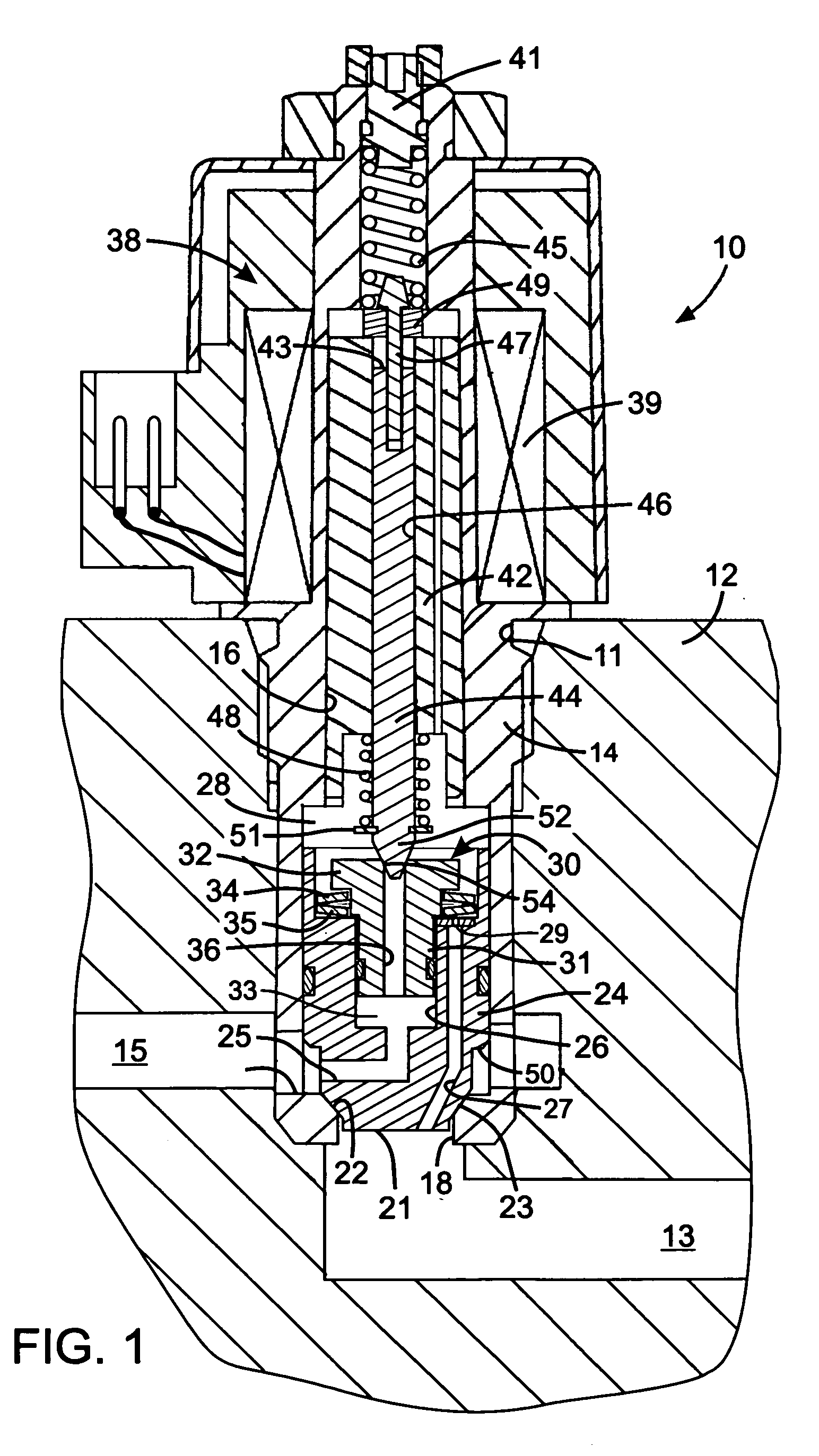 Pilot operated valve with a pressure balanced poppet