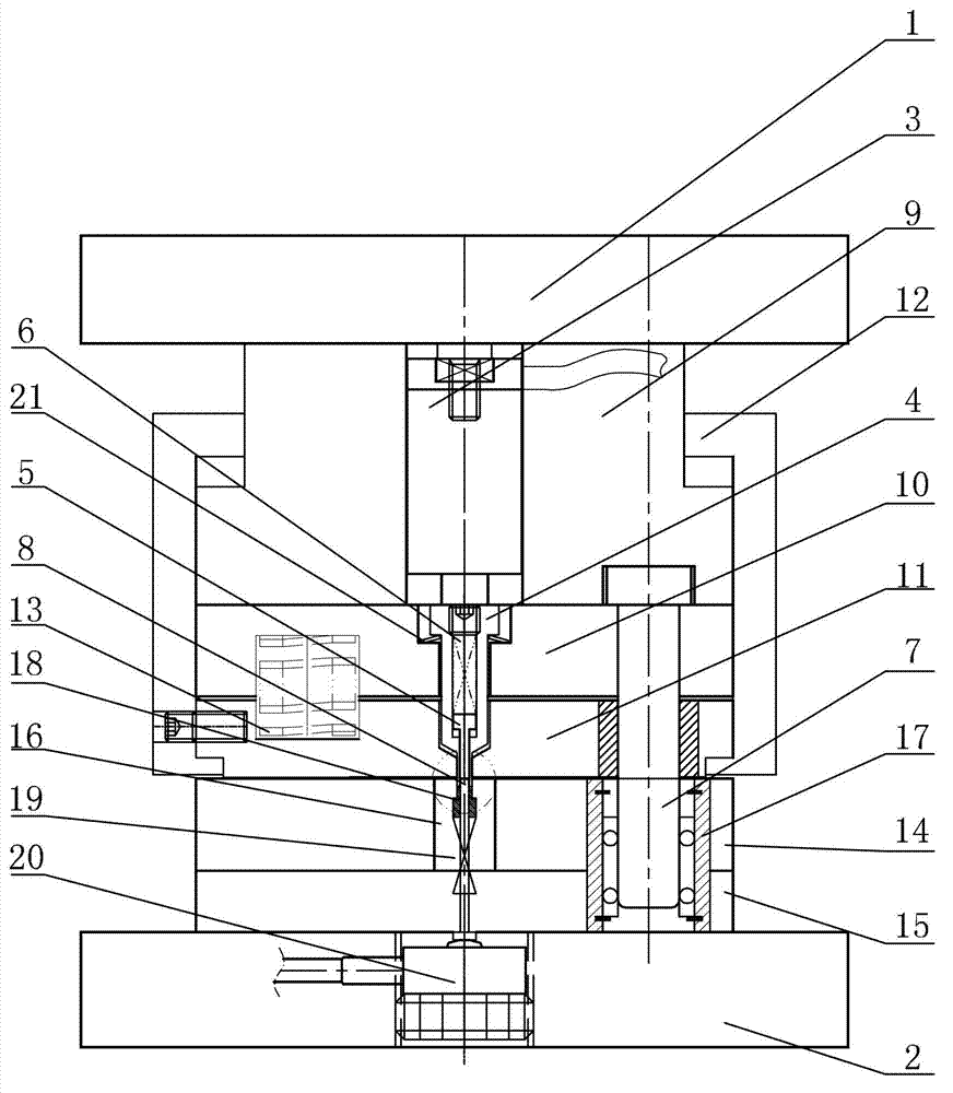 Device and method for high-frequency vibration assisted micro-deep drawing forming of foil boards