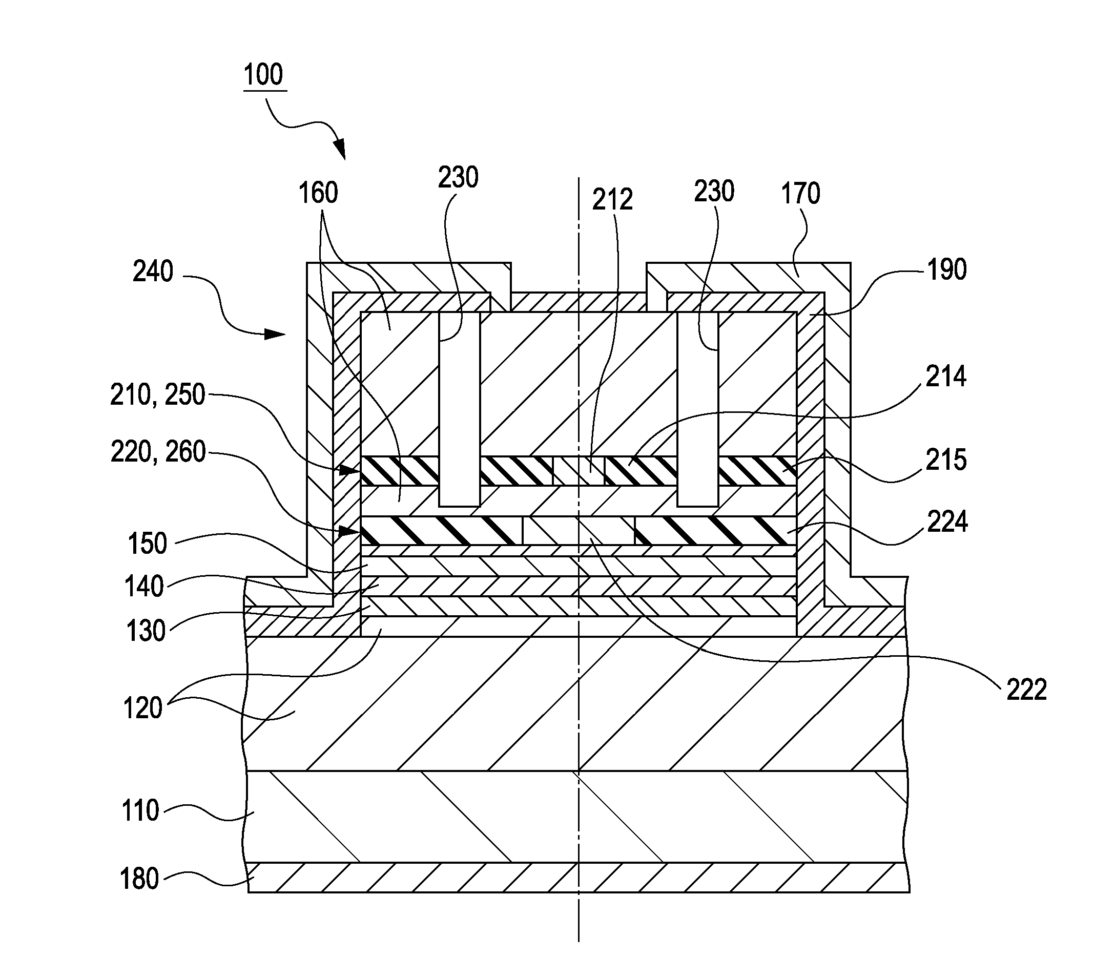 Surface emitting laser with trenches to define conductive regions