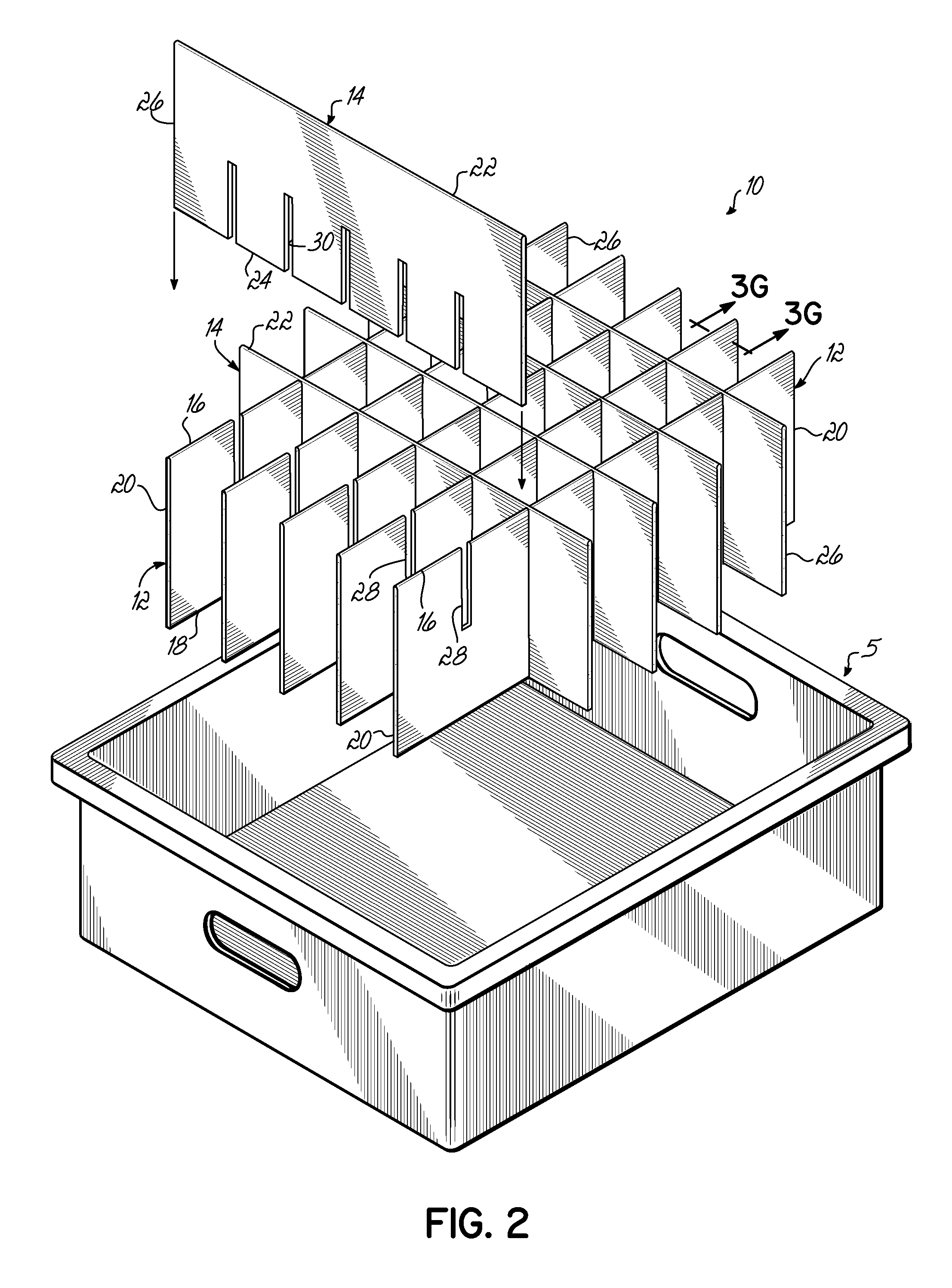 Partition assembly made with partitions having rounded edges and method of making same