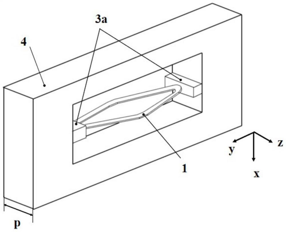 Rhombic meander line slow wave structure loaded on basis of multiple dielectric rod supporting ridges