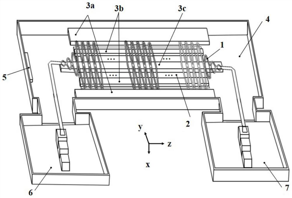 Rhombic meander line slow wave structure loaded on basis of multiple dielectric rod supporting ridges