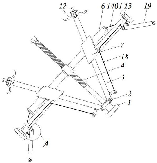 A secondary support device for bridge supports with a wide application range of conflicting support type