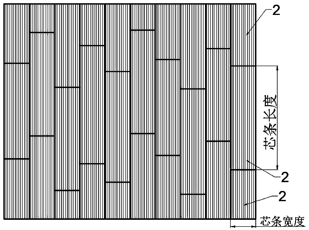 Dipped film adhesive veneer core board applied by cross-band veneer and manufacturing method thereof