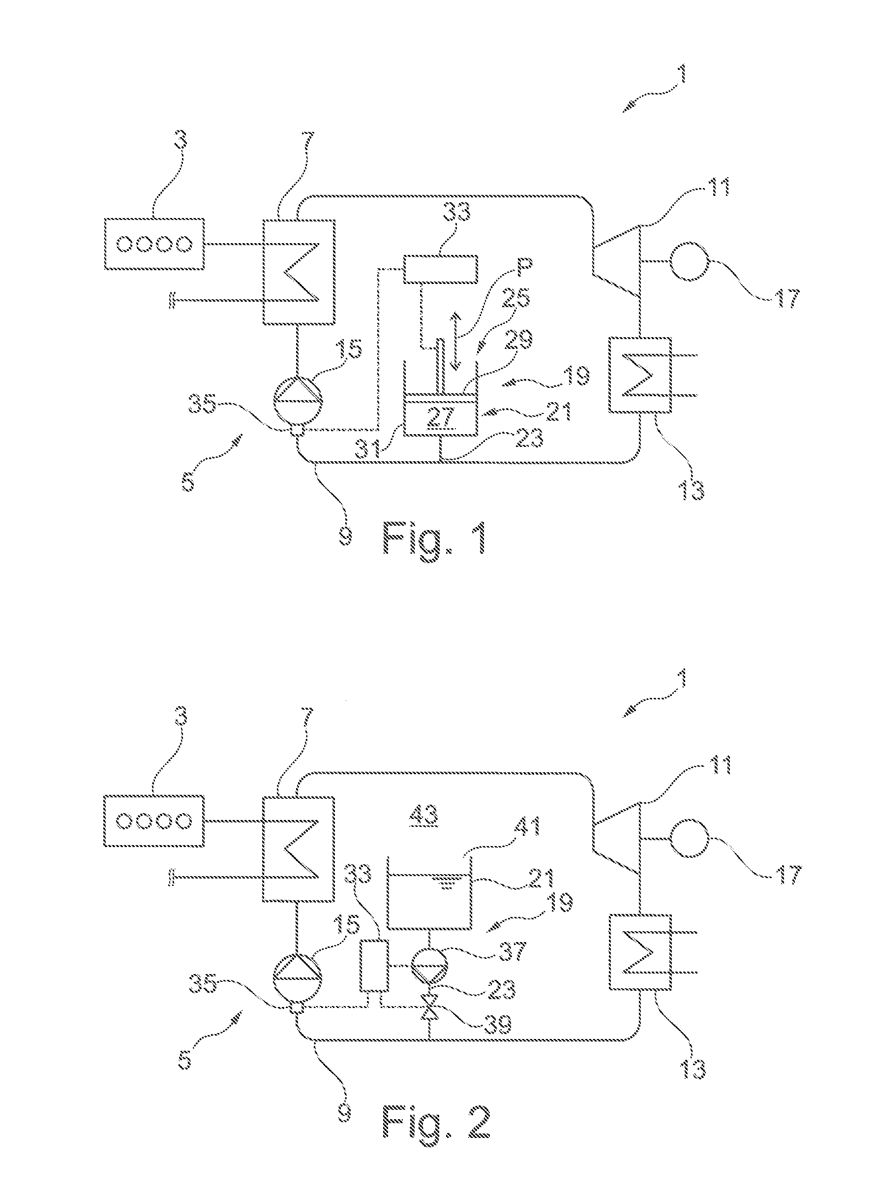 System for a thermodynamic cycle, control unit for a system for a thermodynamic cycle, method for operating a system, and arrangement with an internal combustion engine and a system