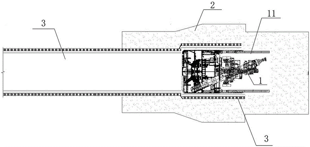 Subsurface tunnel reverse shield receiving method