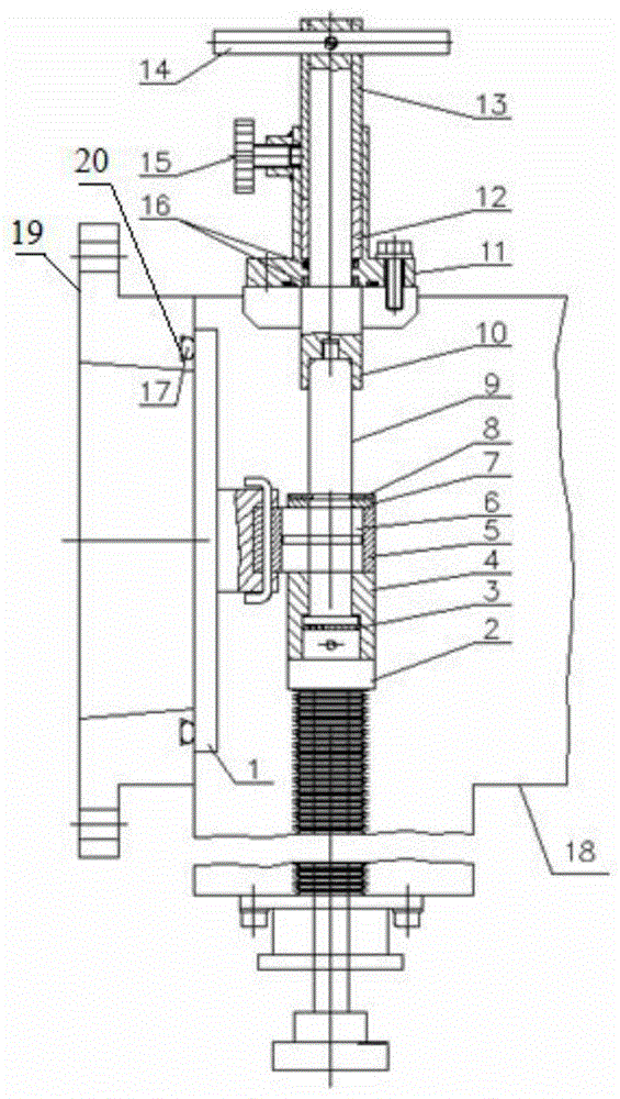 Isolation valve of a freeze-drying sampling device and its operating method