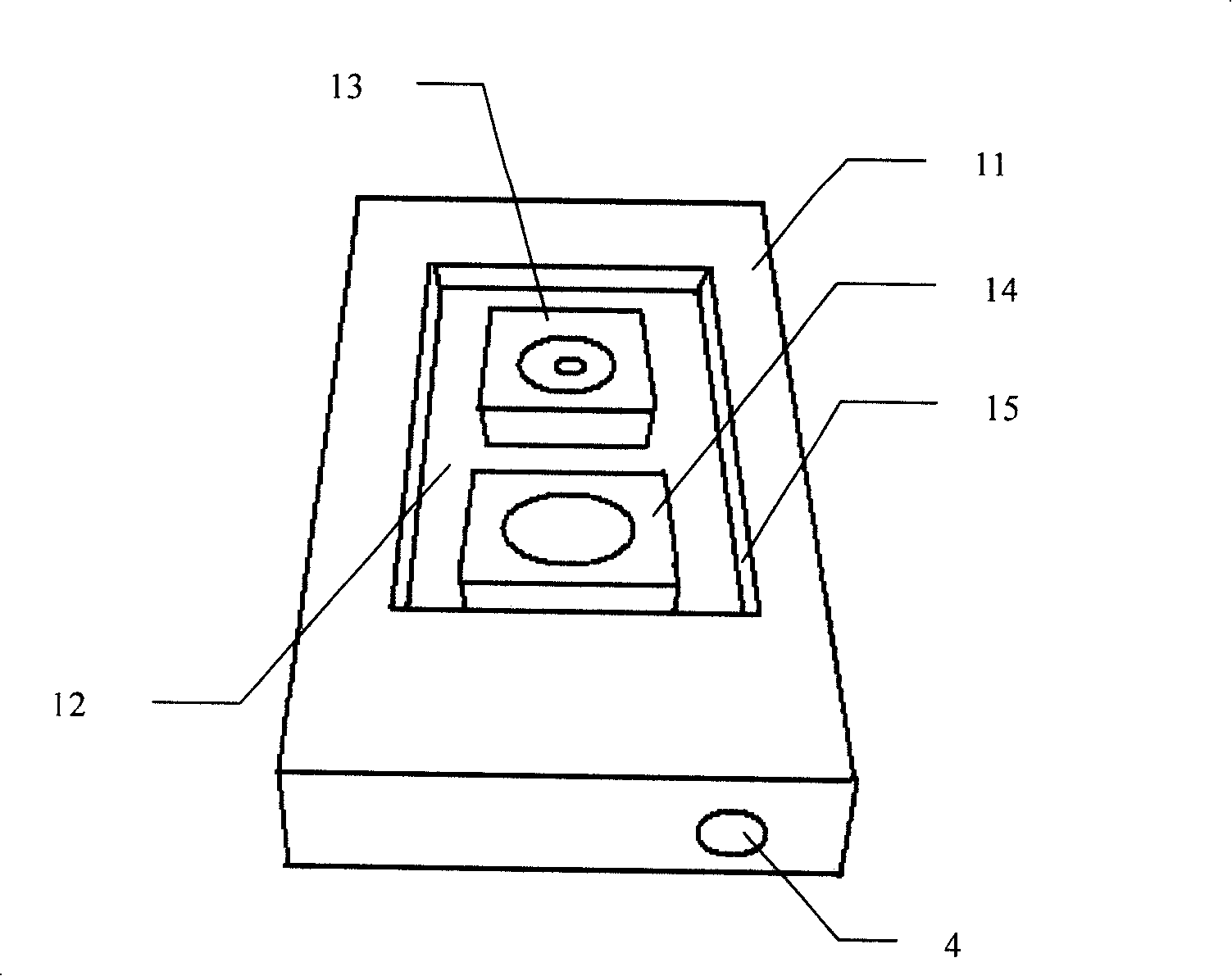 Reflex type infra-red artery waveform collector and sensor