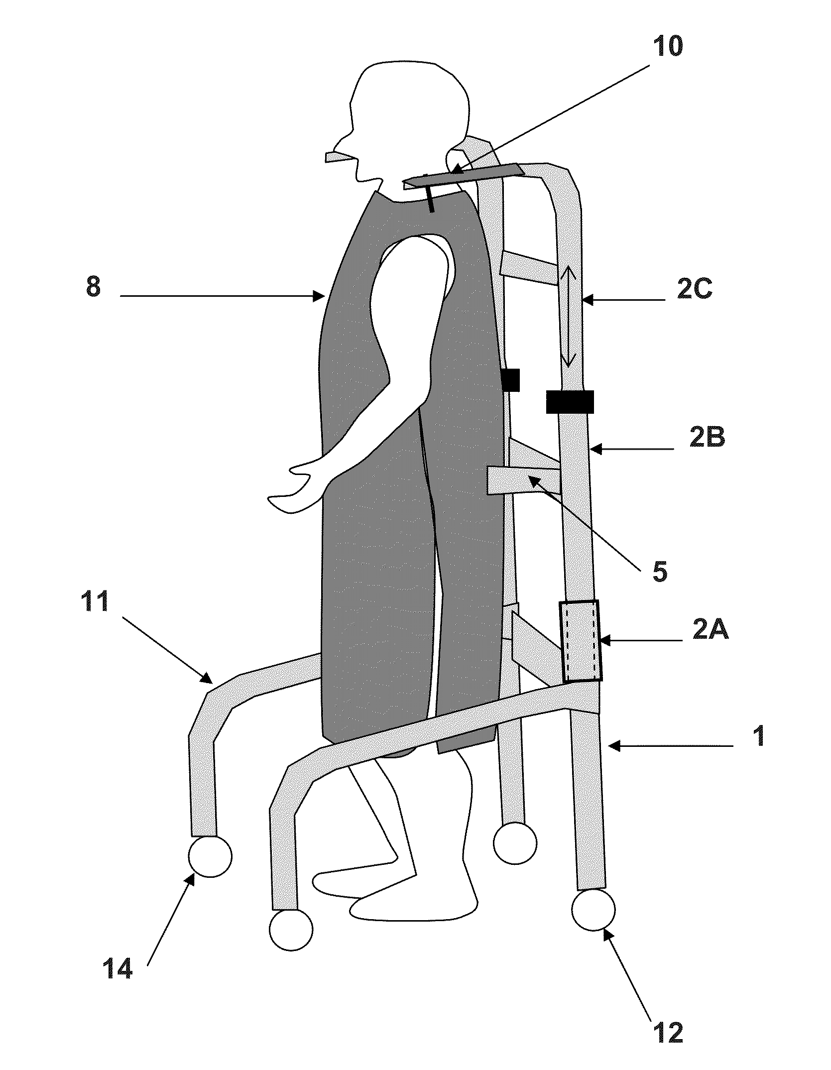 Practical design for a walk-around, hands-free radiation protective shielding garment suspension apparatus