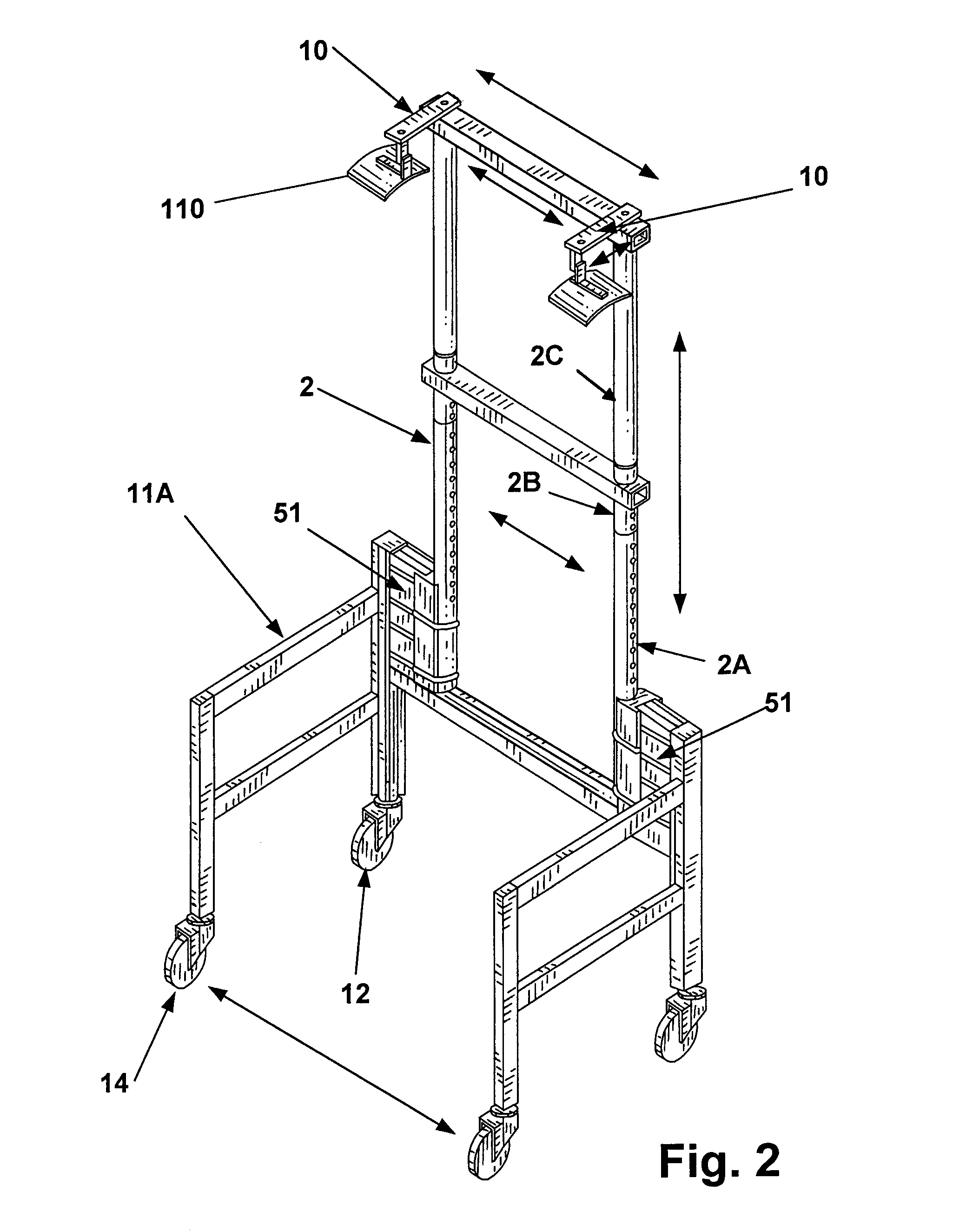Practical design for a walk-around, hands-free radiation protective shielding garment suspension apparatus