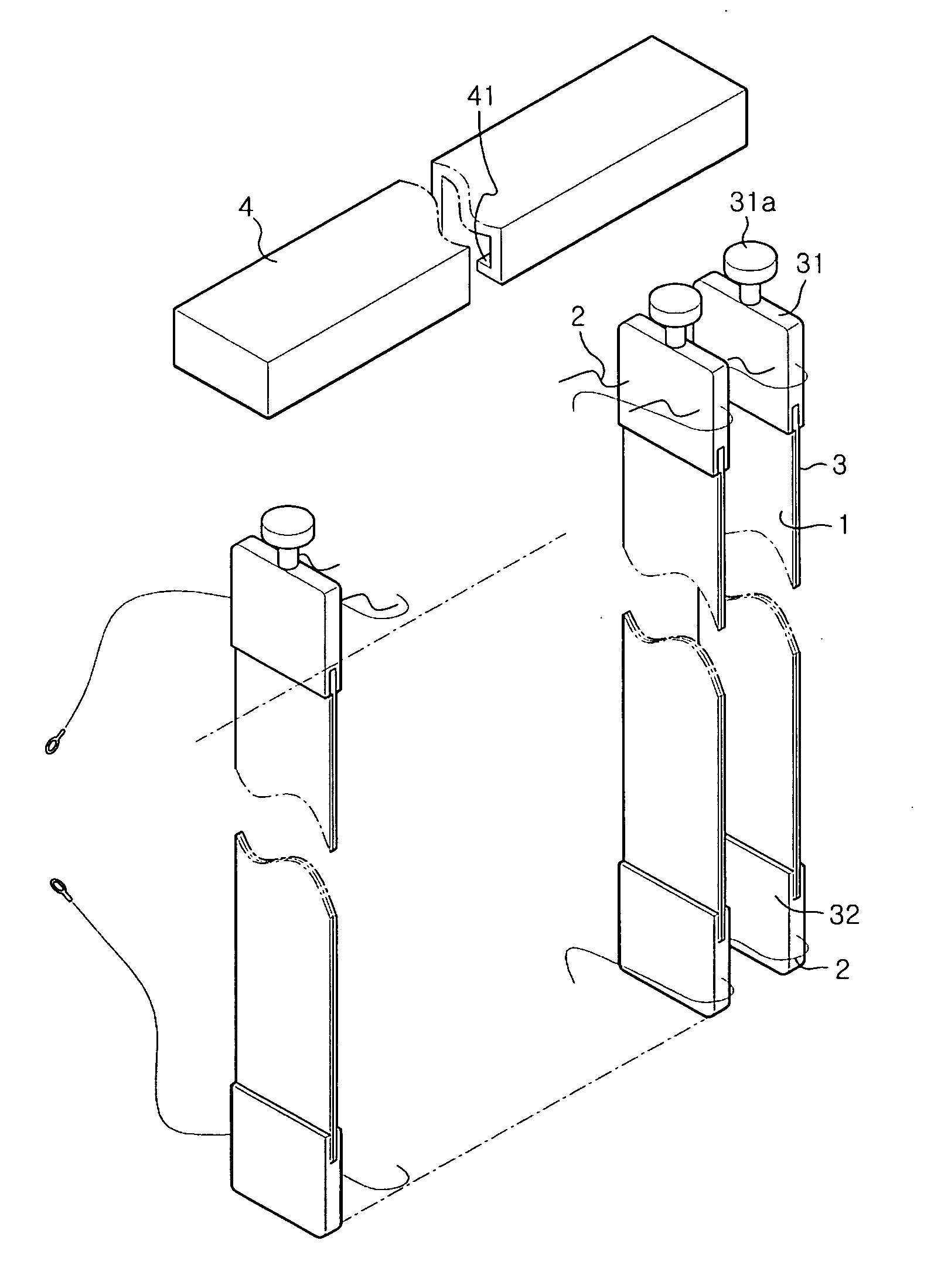 Blind type solar cell and array thereof