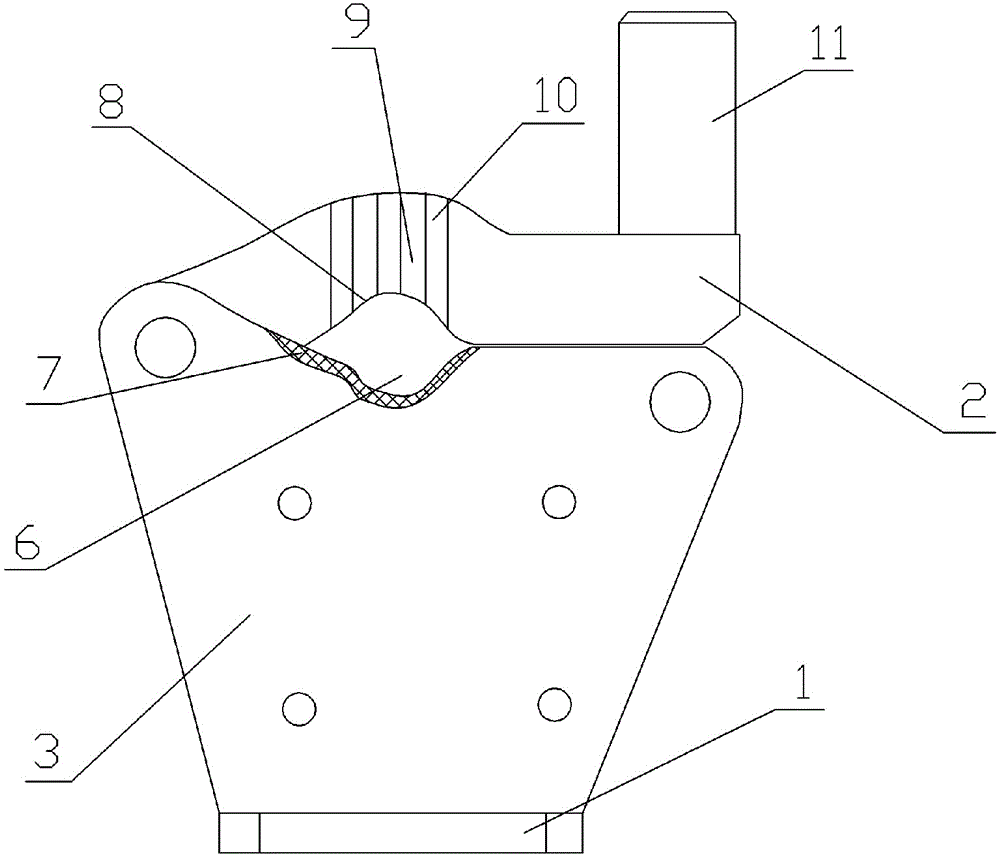 Clamp for position changing rocker arm machining