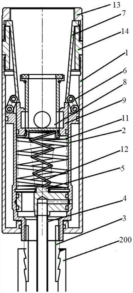 Automatic locking and disengaging water feeding method for passenger train