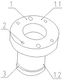 Rolling shaft supporting bearing of hot air rotary furnace