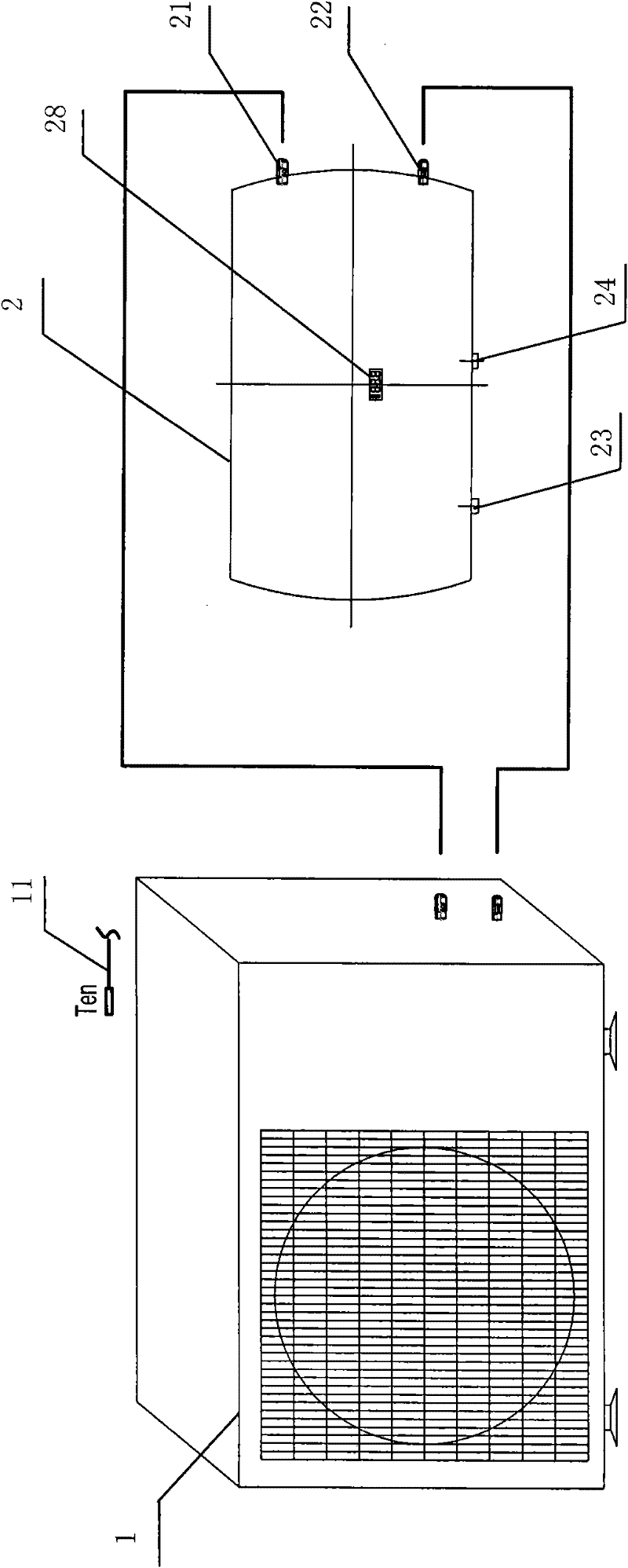 Method for controlling split instantaneous heat-pump water heater and water heater thereof