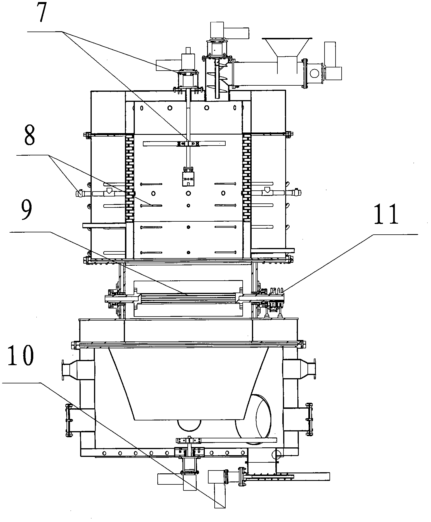 Biomass gasification reaction furnace and automatic control method thereof