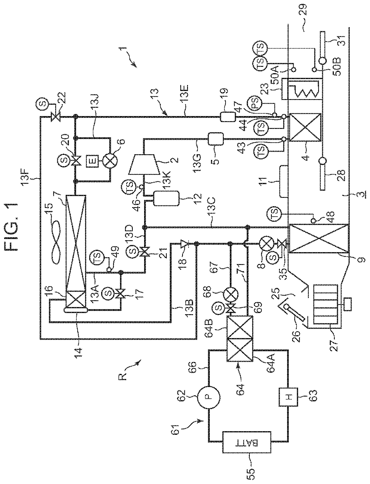 Vehicle air conditioning device