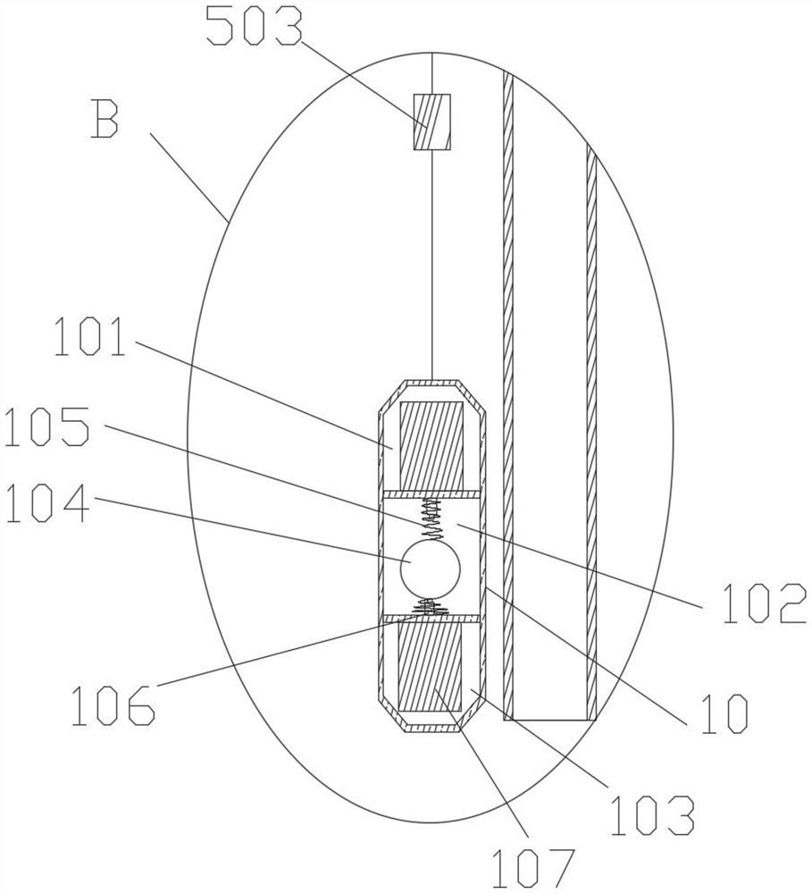 Draining and recharging device for weathered rock fissure water and construction method thereof