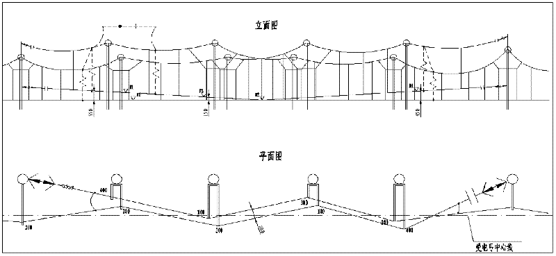 Installation construction method of electrified railway contact network anchored section joint hanger