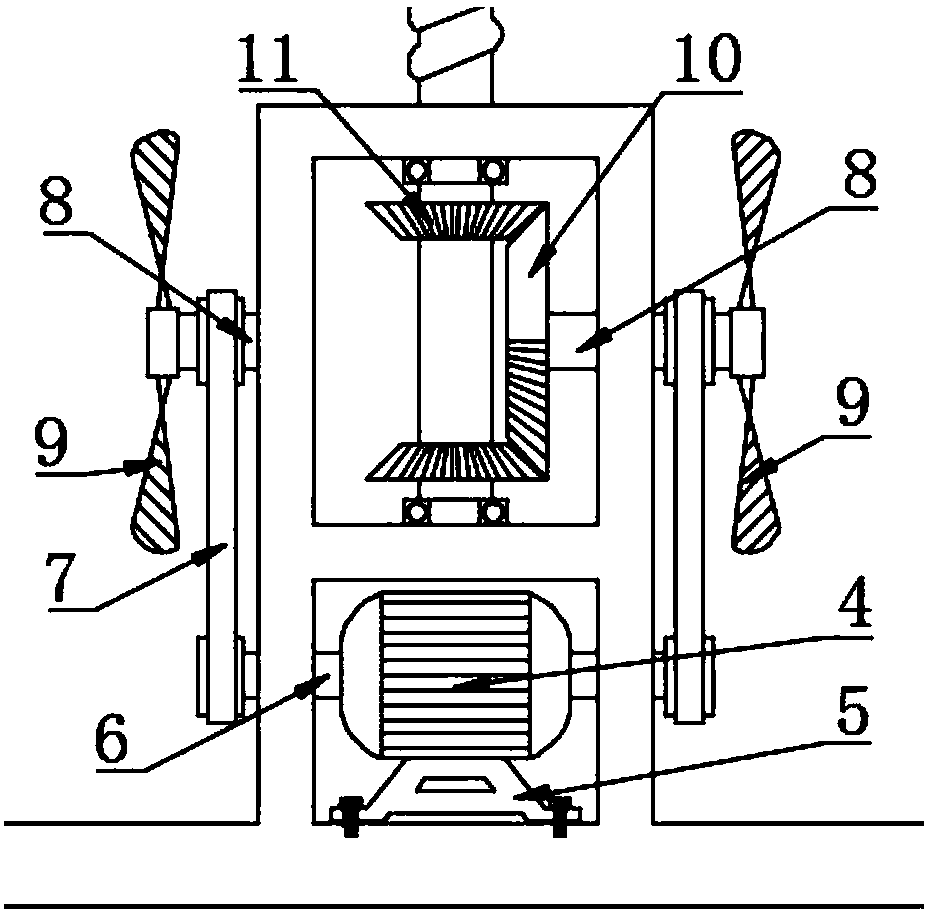 Agricultural soybean screening and impurity removing device