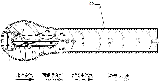 Pulse pre-detonating detonation engine capable of working stably