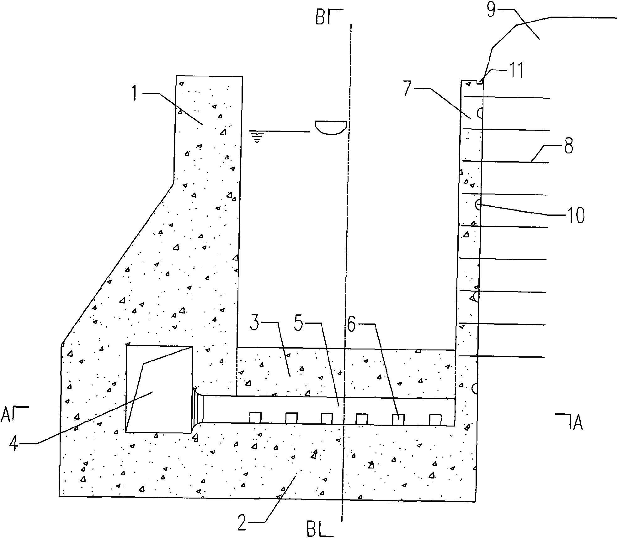 L-shaped unilateral lock wall structure and construction method