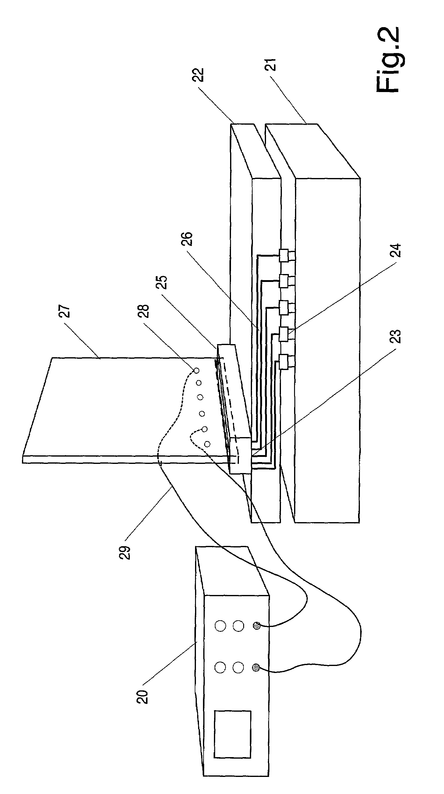 Interface device with stored data on transmission lines characteristics