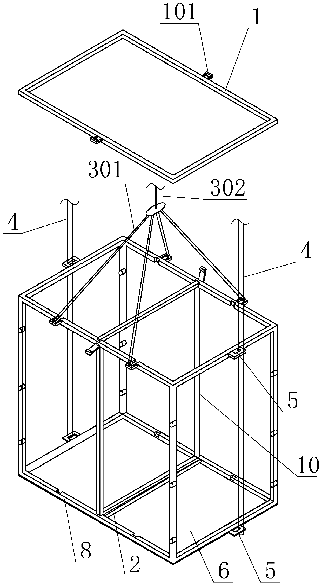 A collapsible device for multiplication and release of fish and sea treasures and its application method