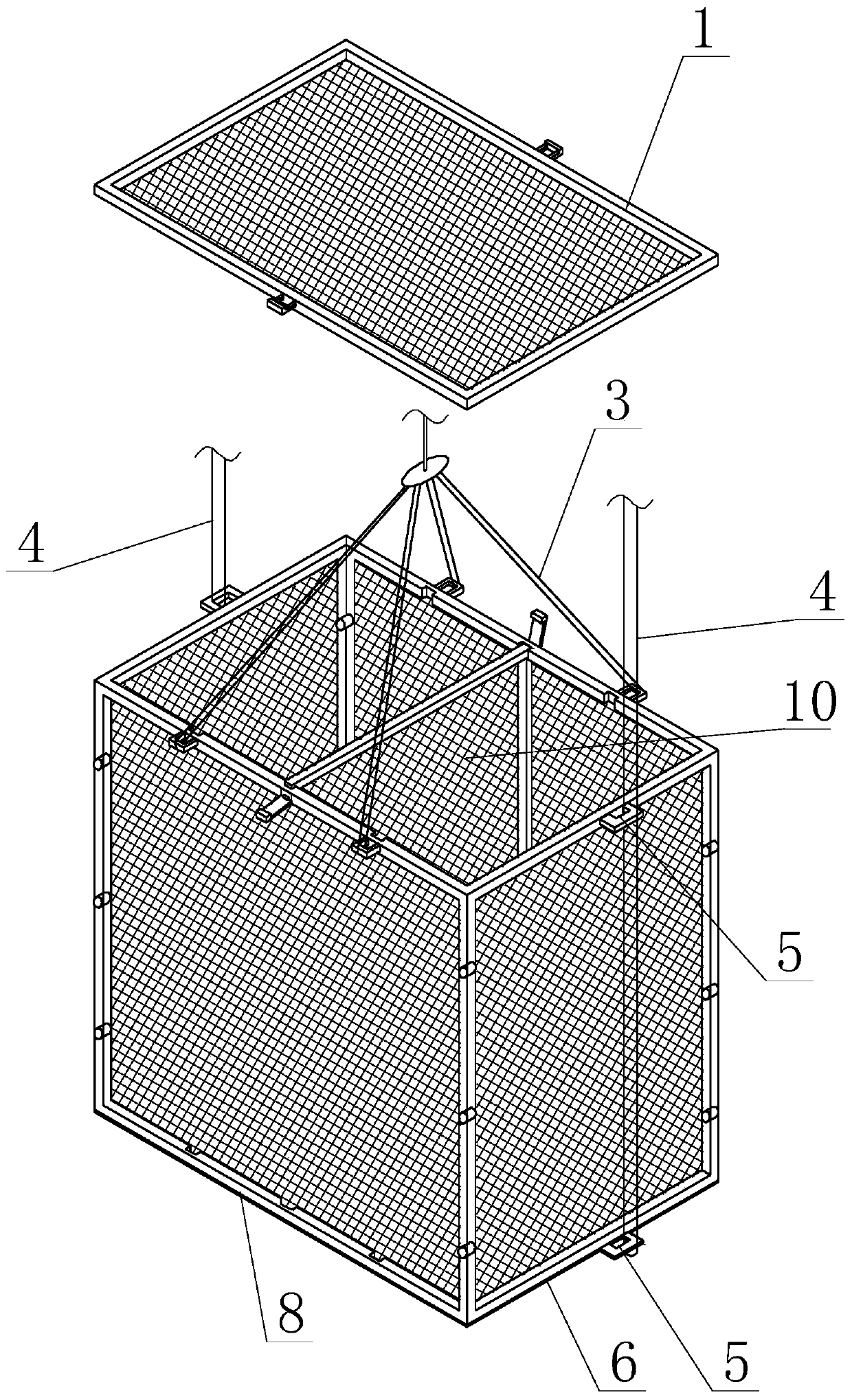 A collapsible device for multiplication and release of fish and sea treasures and its application method