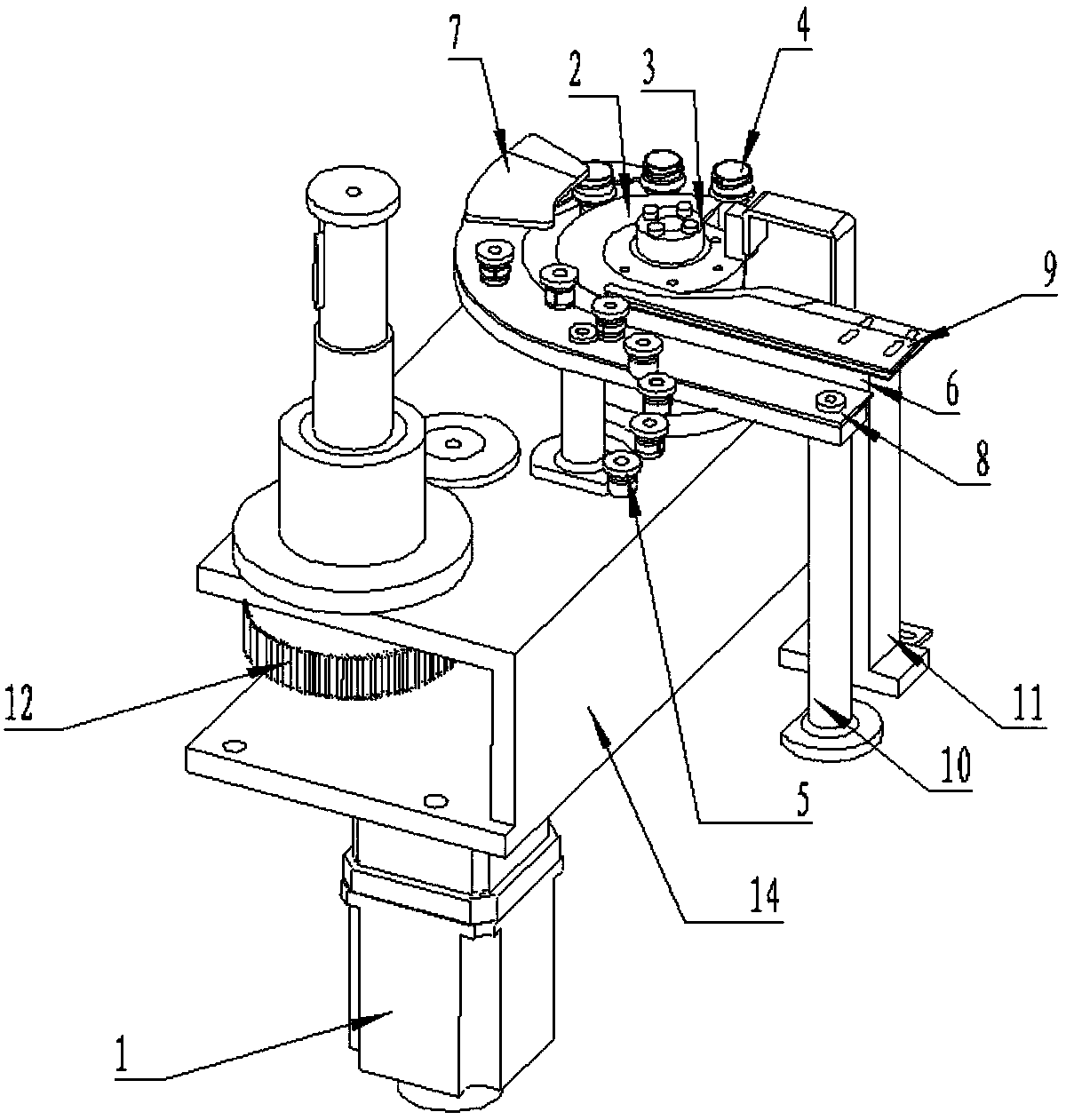 Star wheel structure of bottle blowing machine