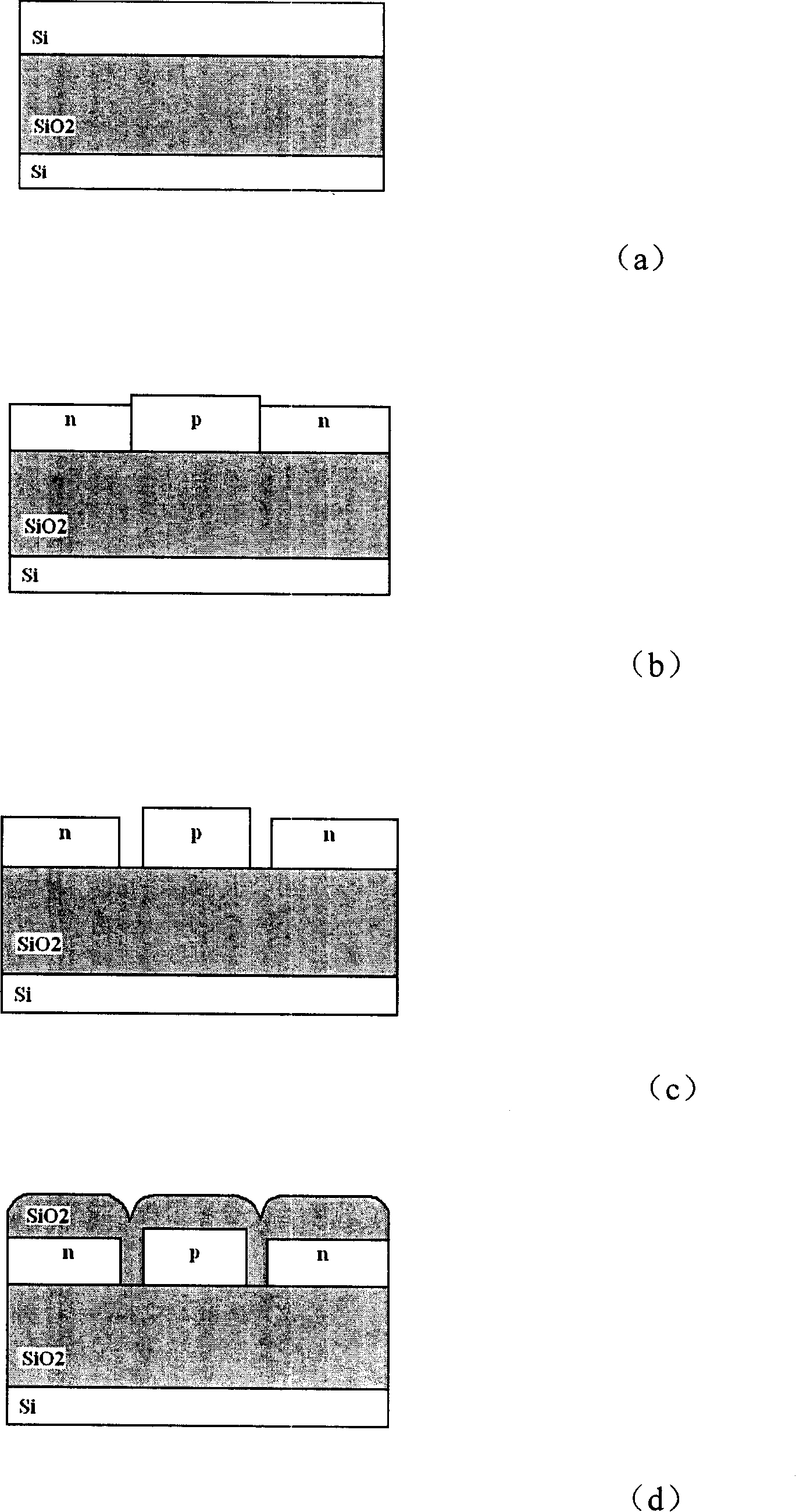 Method for manufacturing machine-direction double-grid metal-oxide-semiconductor element