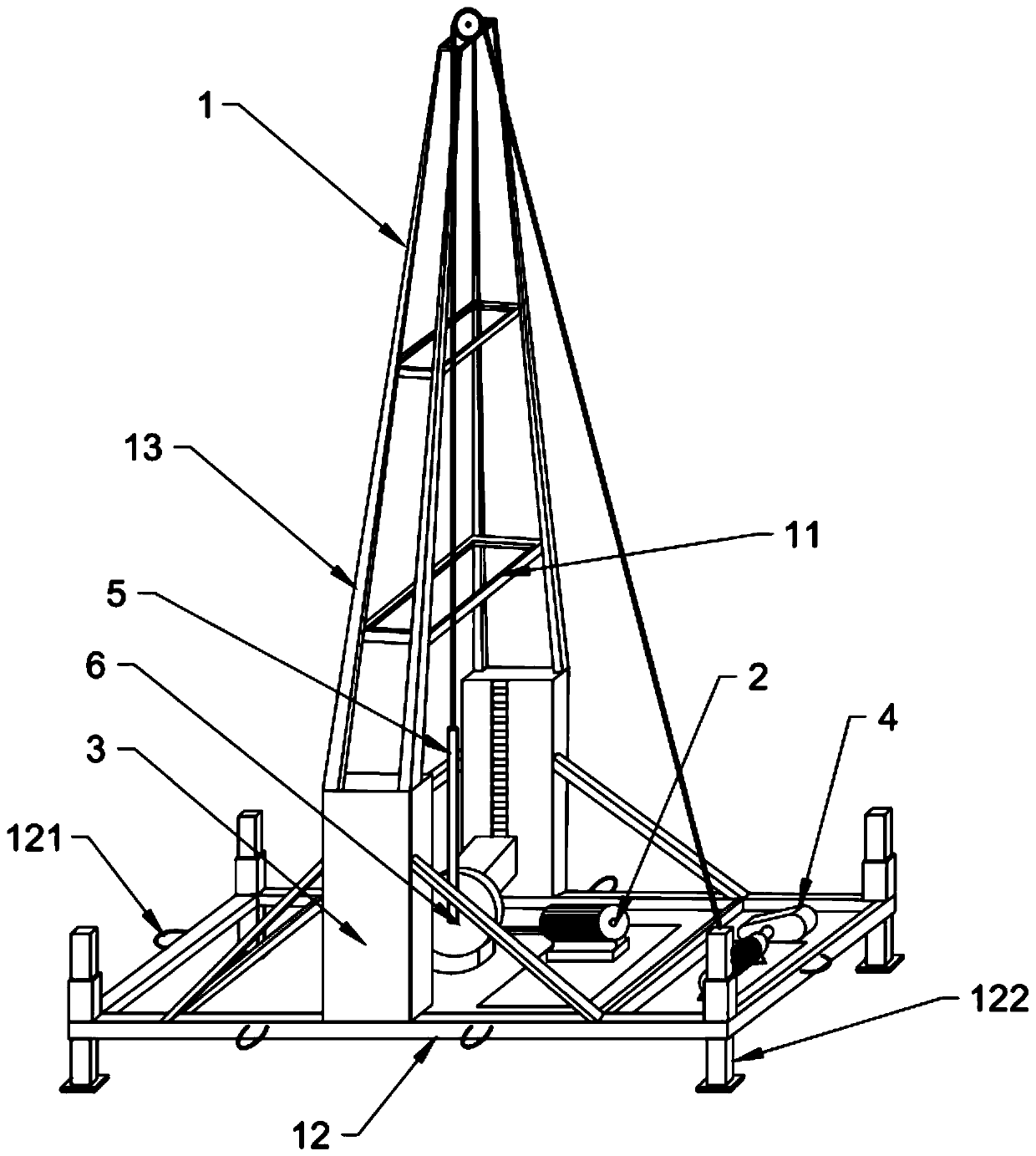 Pile foundation digging machine for building foundation engineering