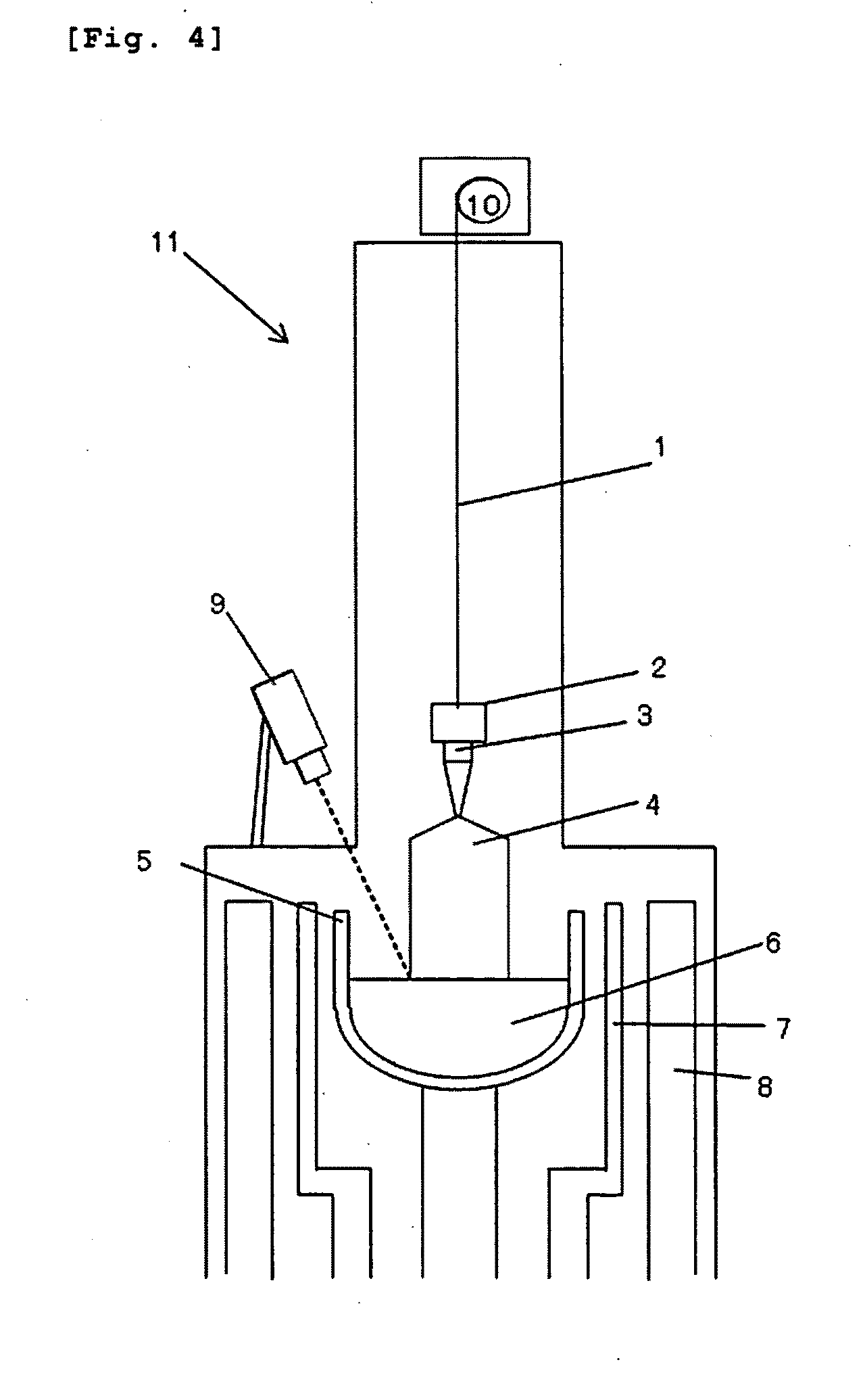 Method for detecting the diameter of a single crystal and single crystal pulling apparatus