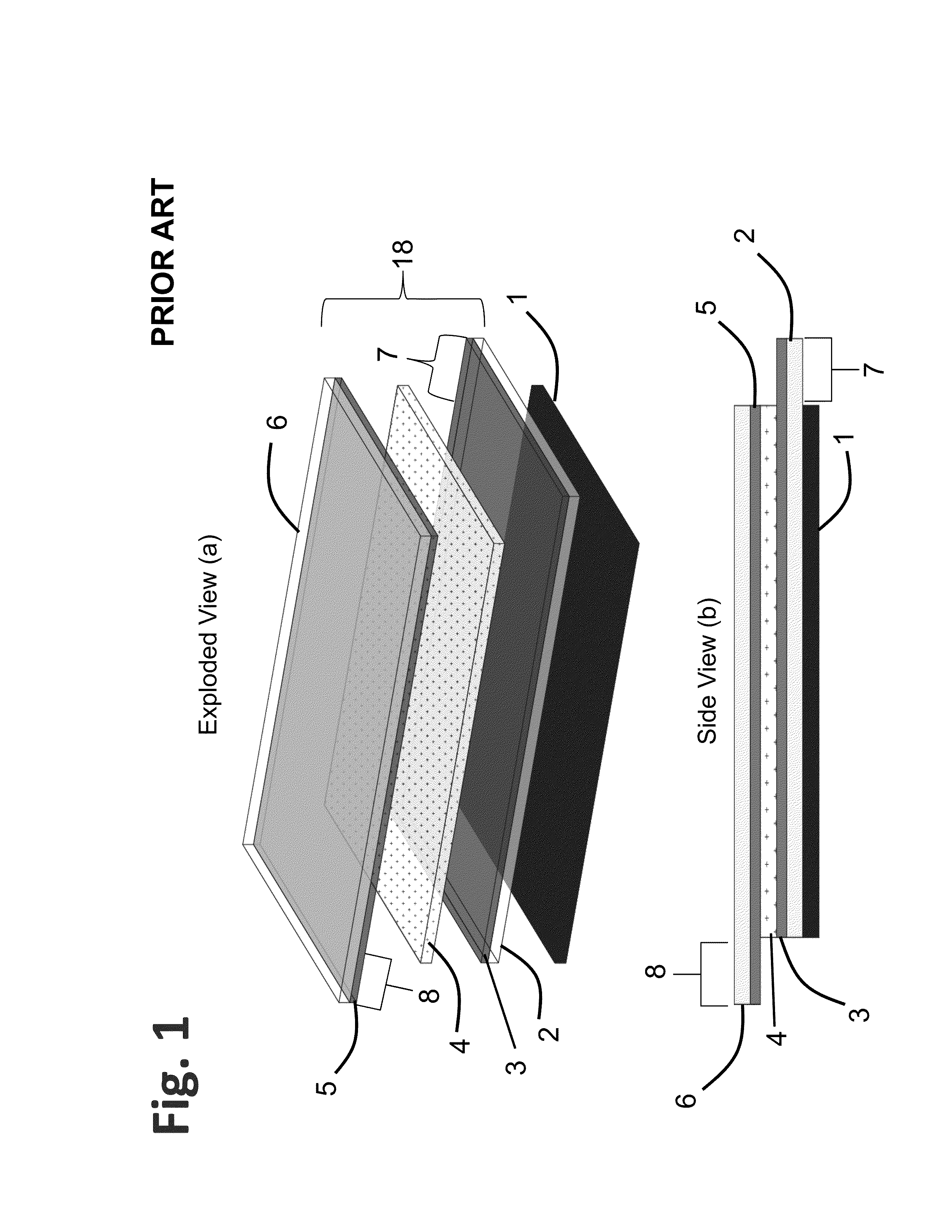 Electronic display with semitransparent back layer