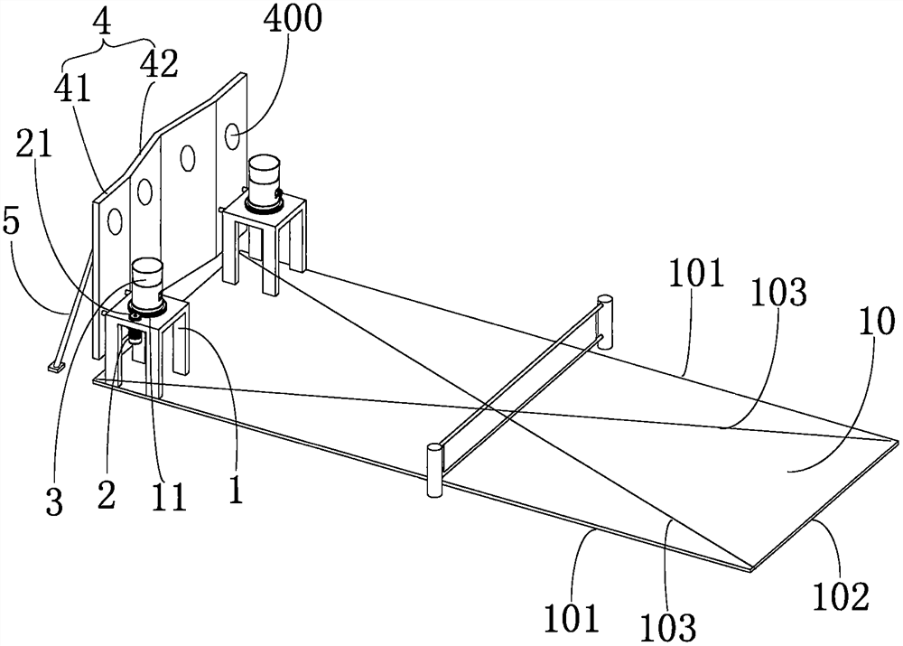 Tennis training device