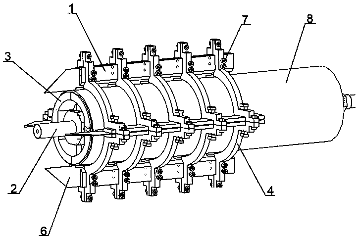 Electron beam welding tooling and welding process for aircraft cylinder body and wing