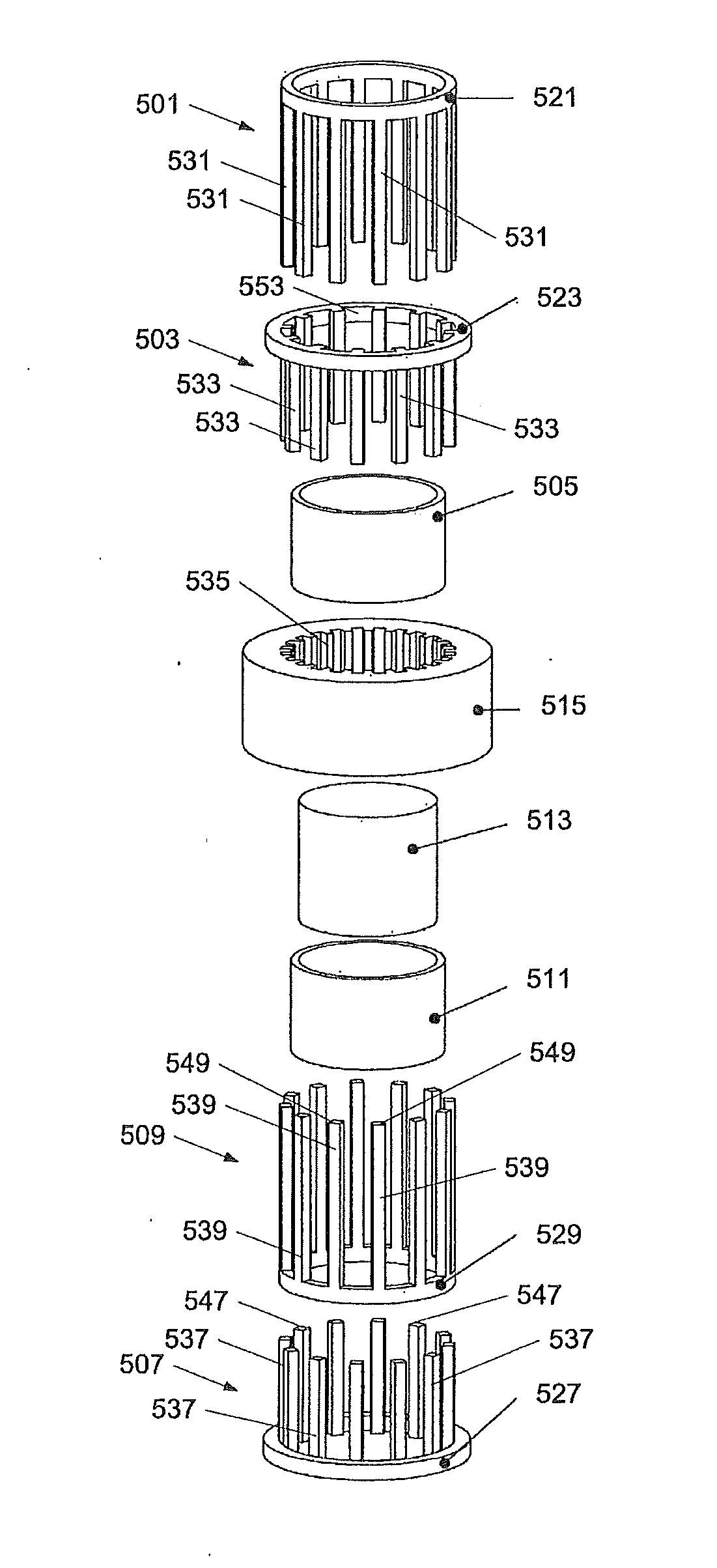 Stator compacted in one piece