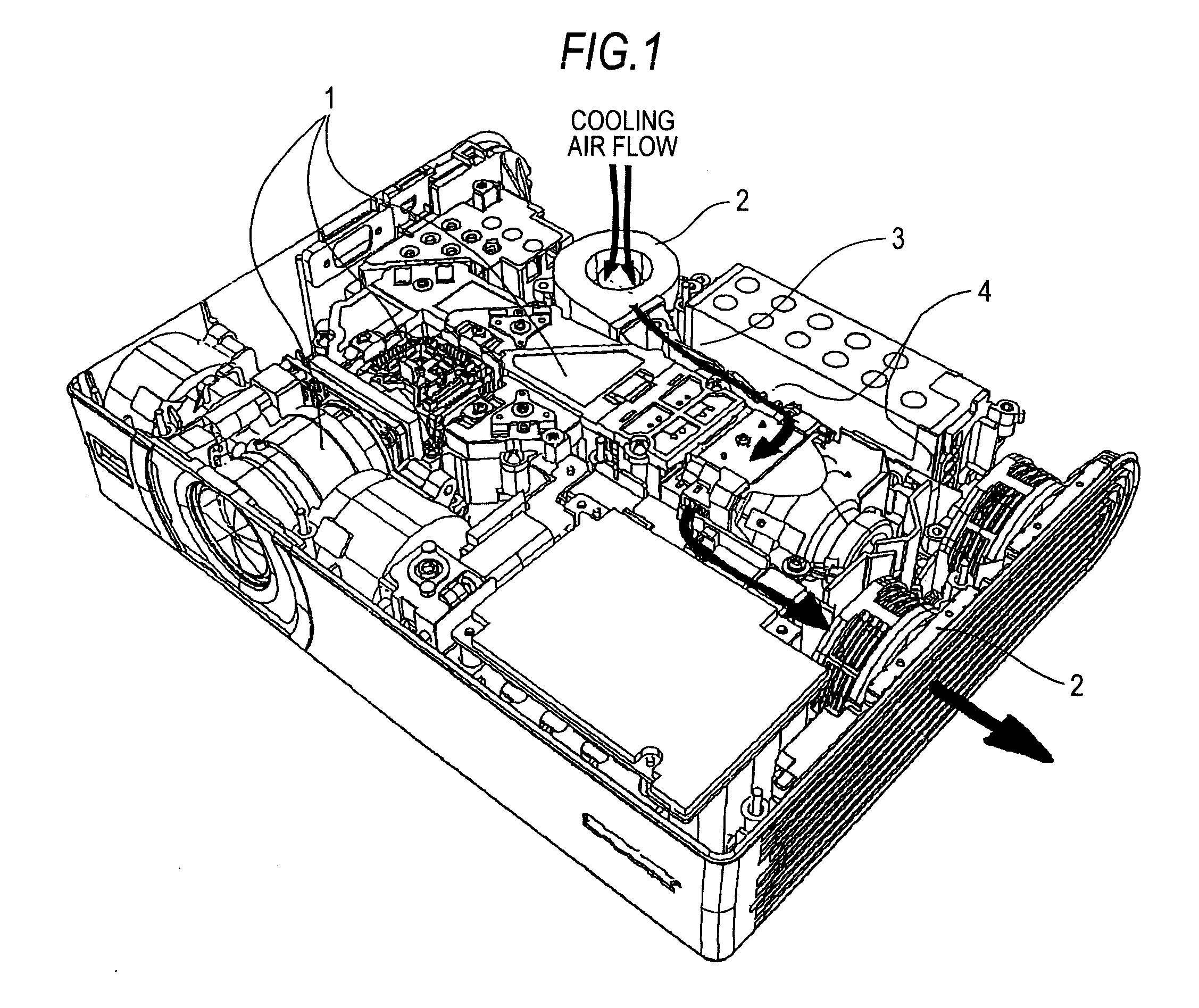 Projection display apparatus and light source cooling method