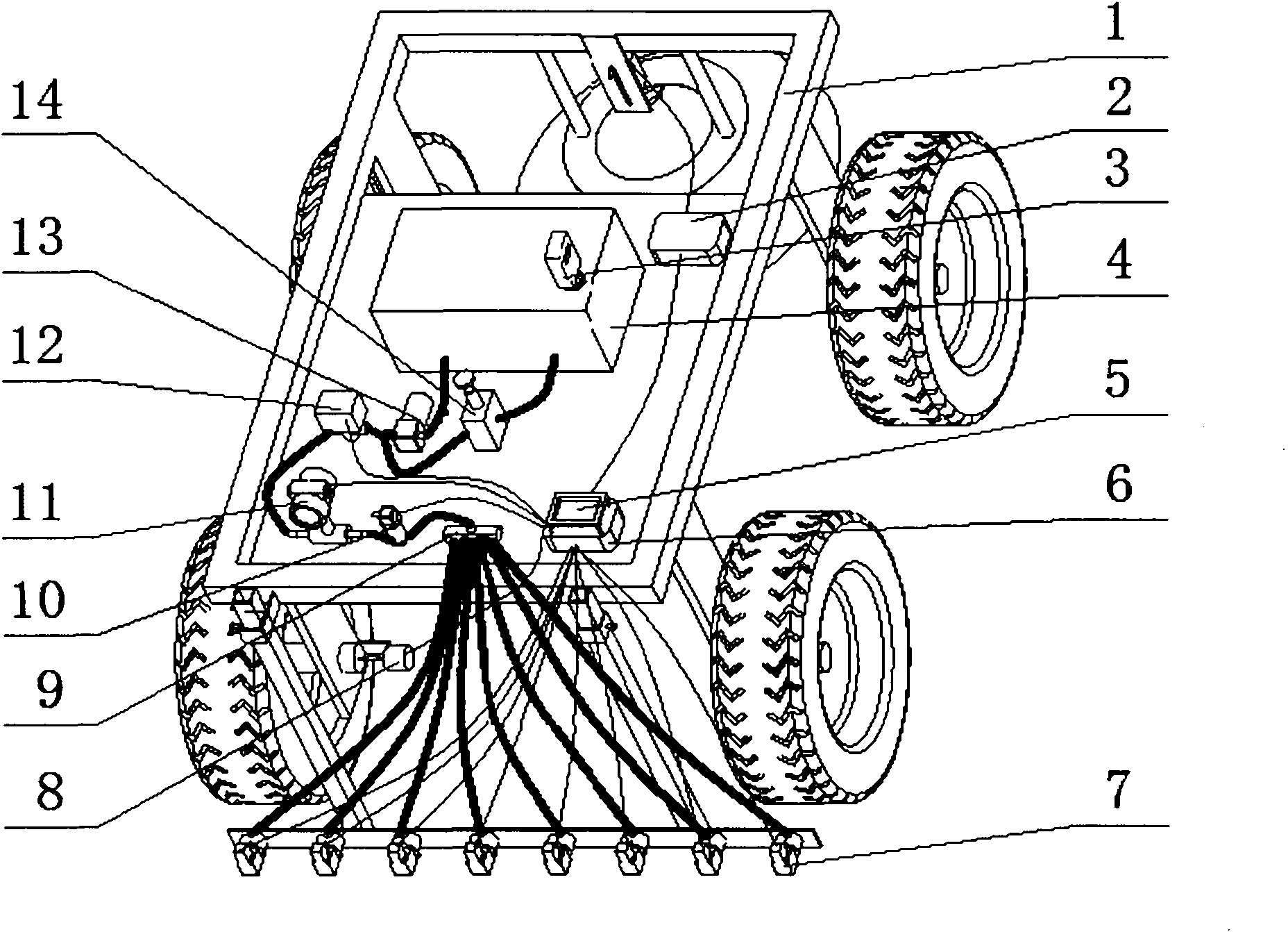 Precise targeted spraying and weeding device