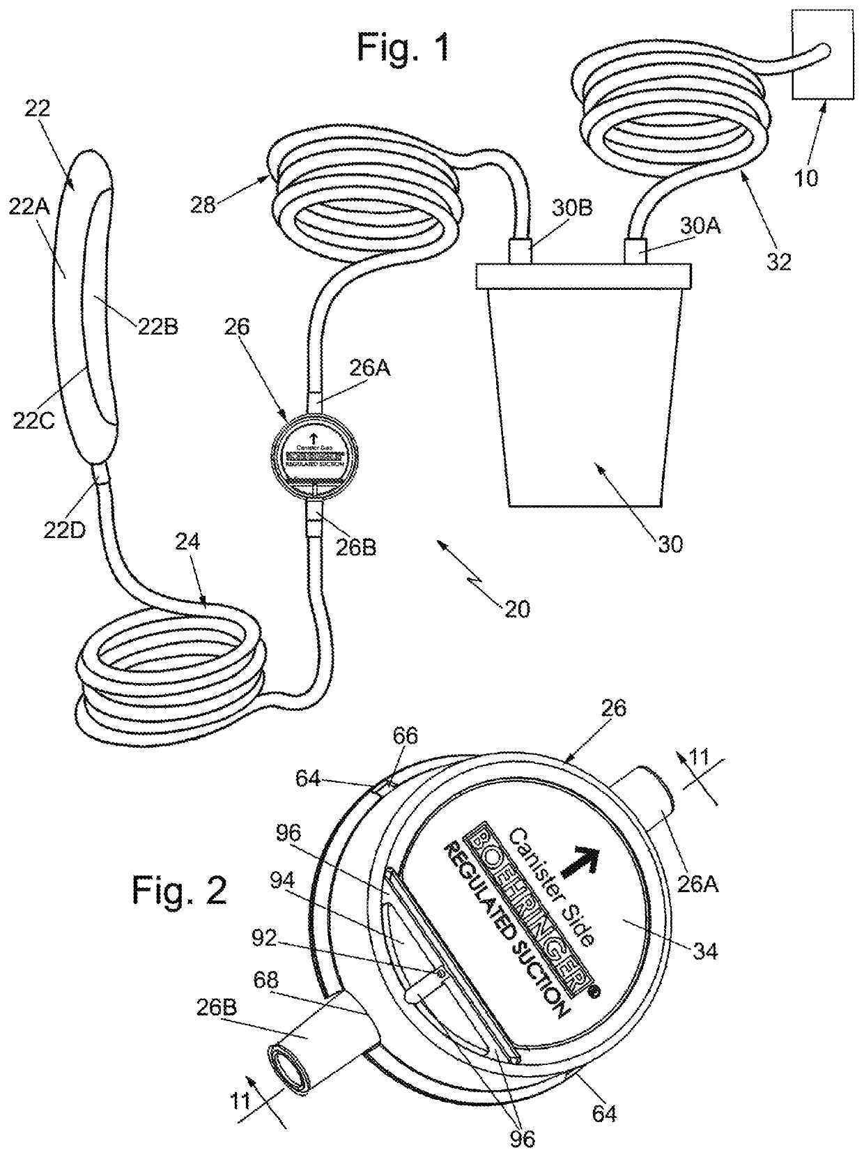 System including suction regulator for automatically removing urine from a female patient