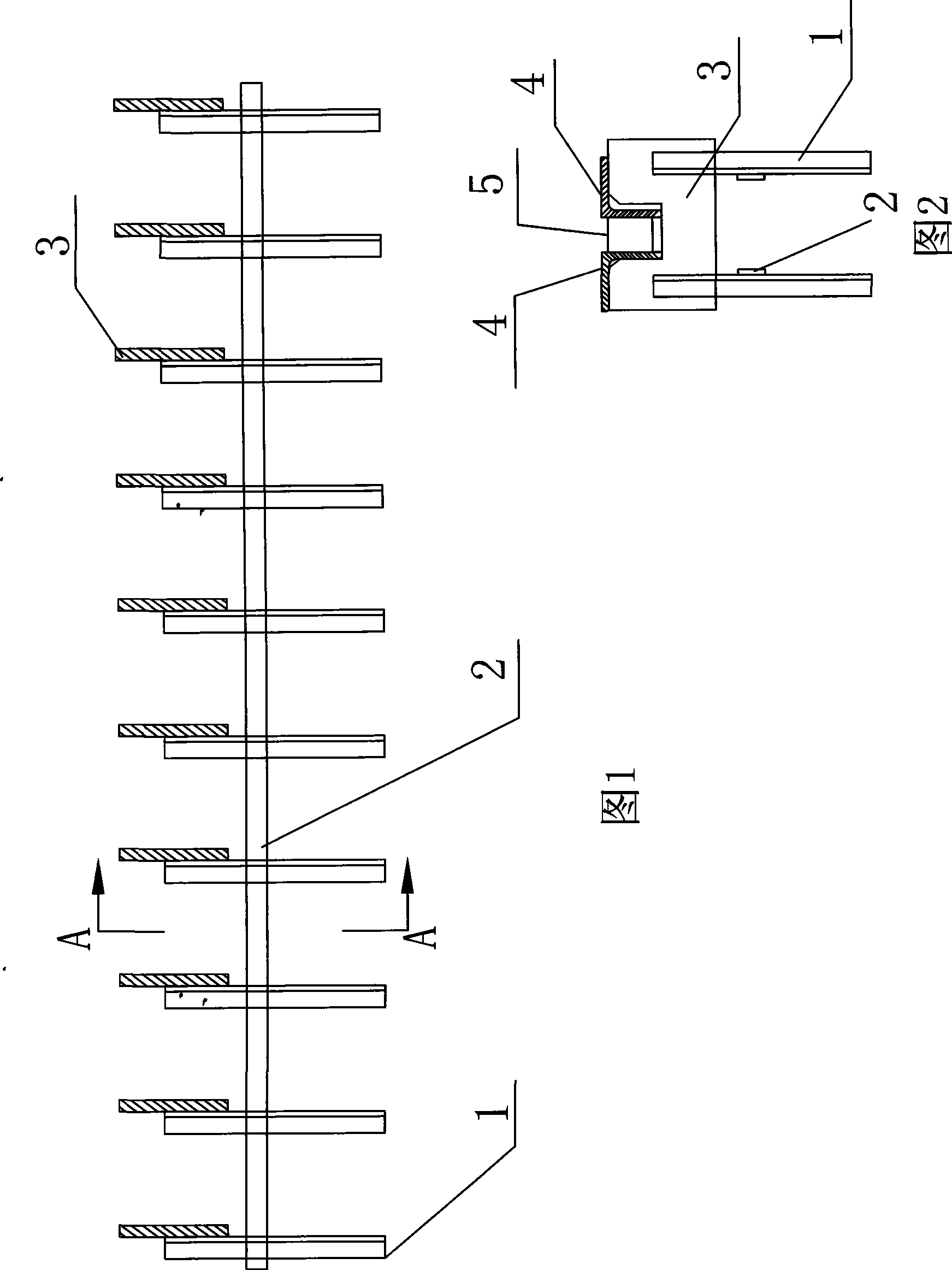 Guide rail for container ship and erection method thereof