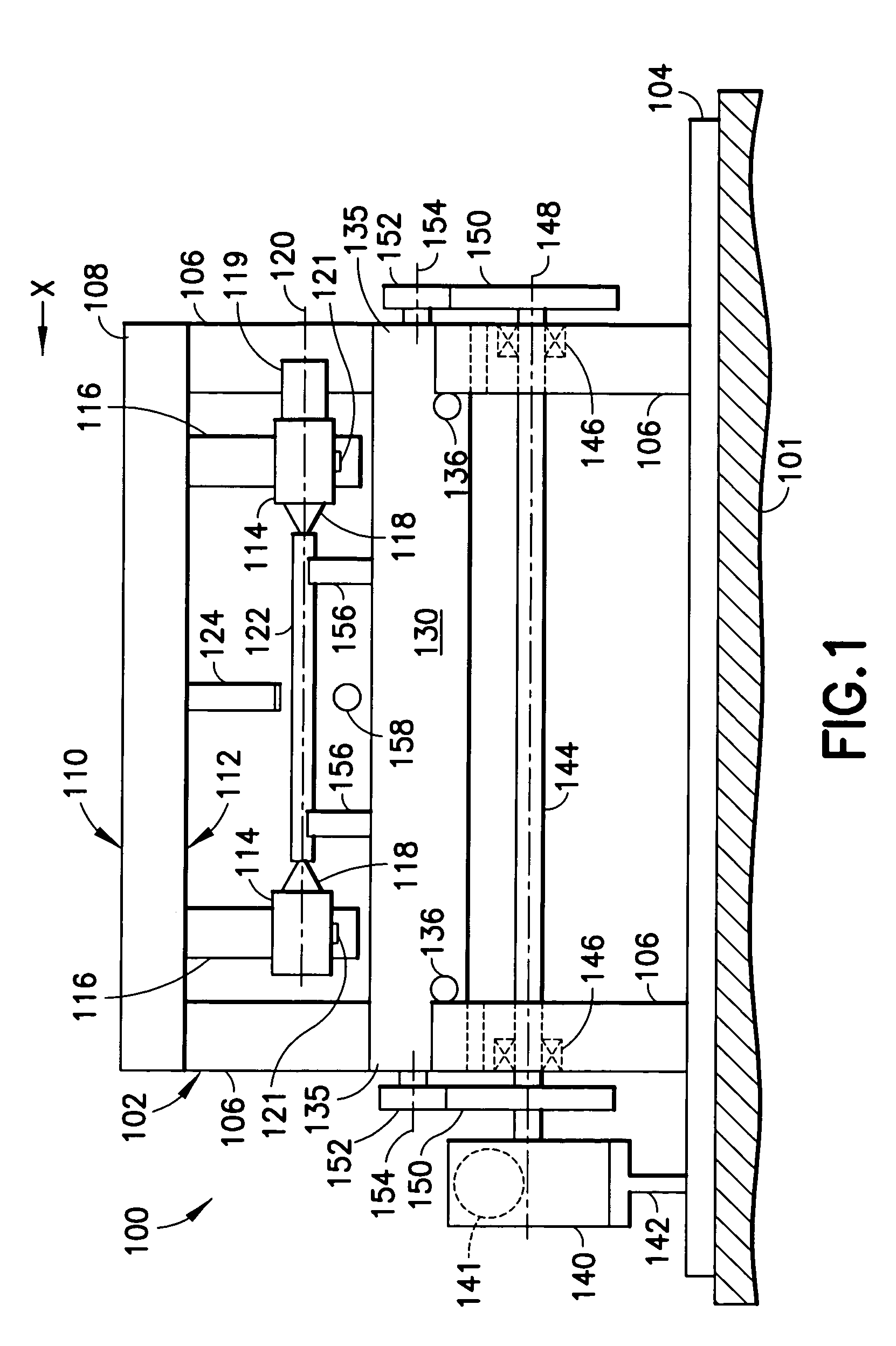 Bend-straightening machine with vertically movable table