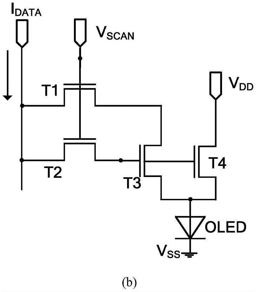 A kind of oled data driving circuit, active tft OLED panel and its driving method based on the circuit