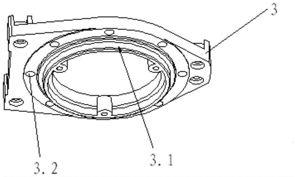 360-degree rotating bottom plate for self-suction triangular palm sanding machine