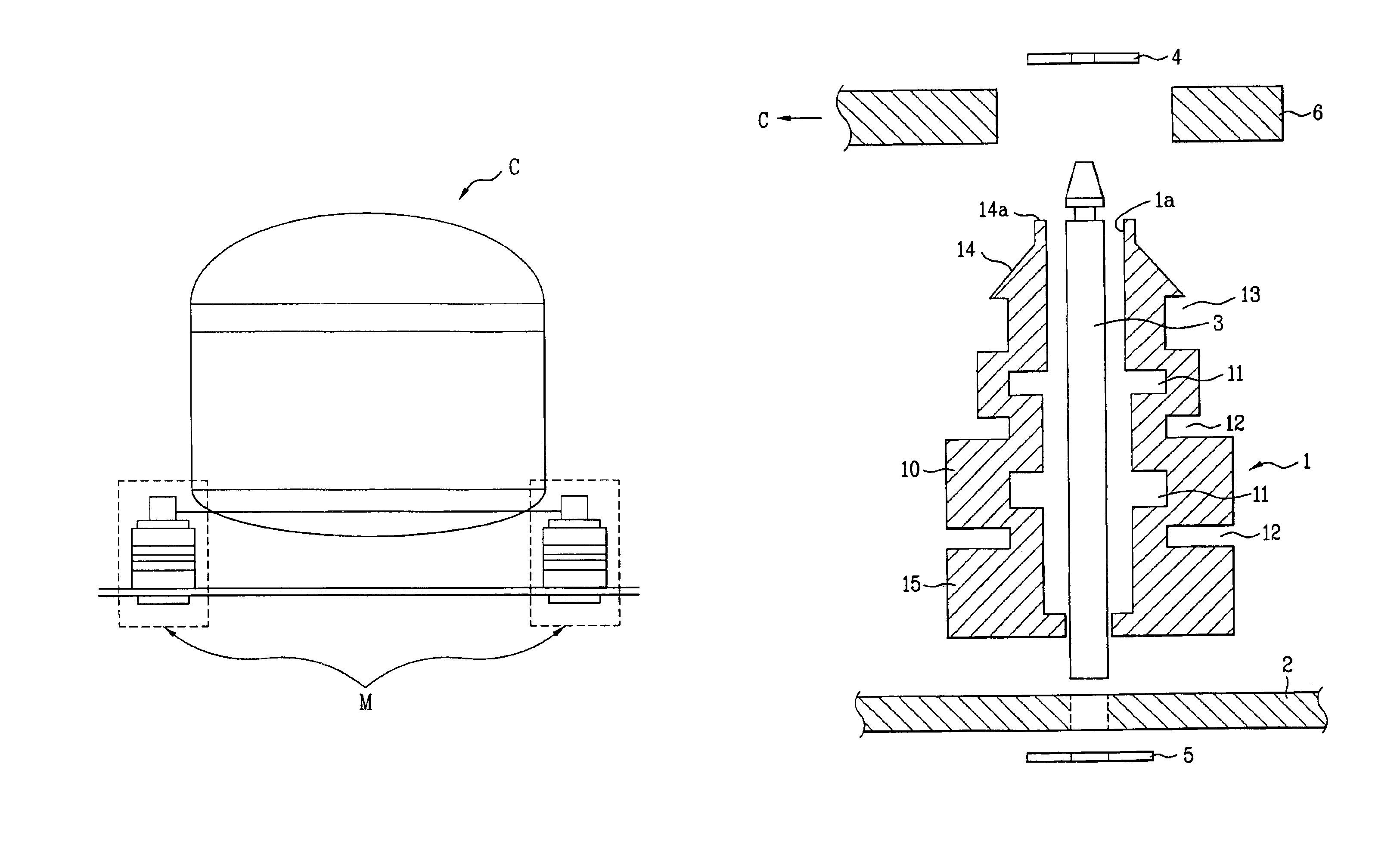 Elastic member and vibration absorption apparatus for a refrigerator compressor