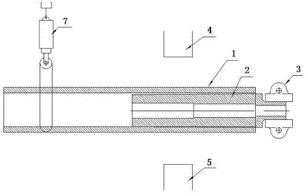 Method for forging super-long hollow part from short core rod through free forging press