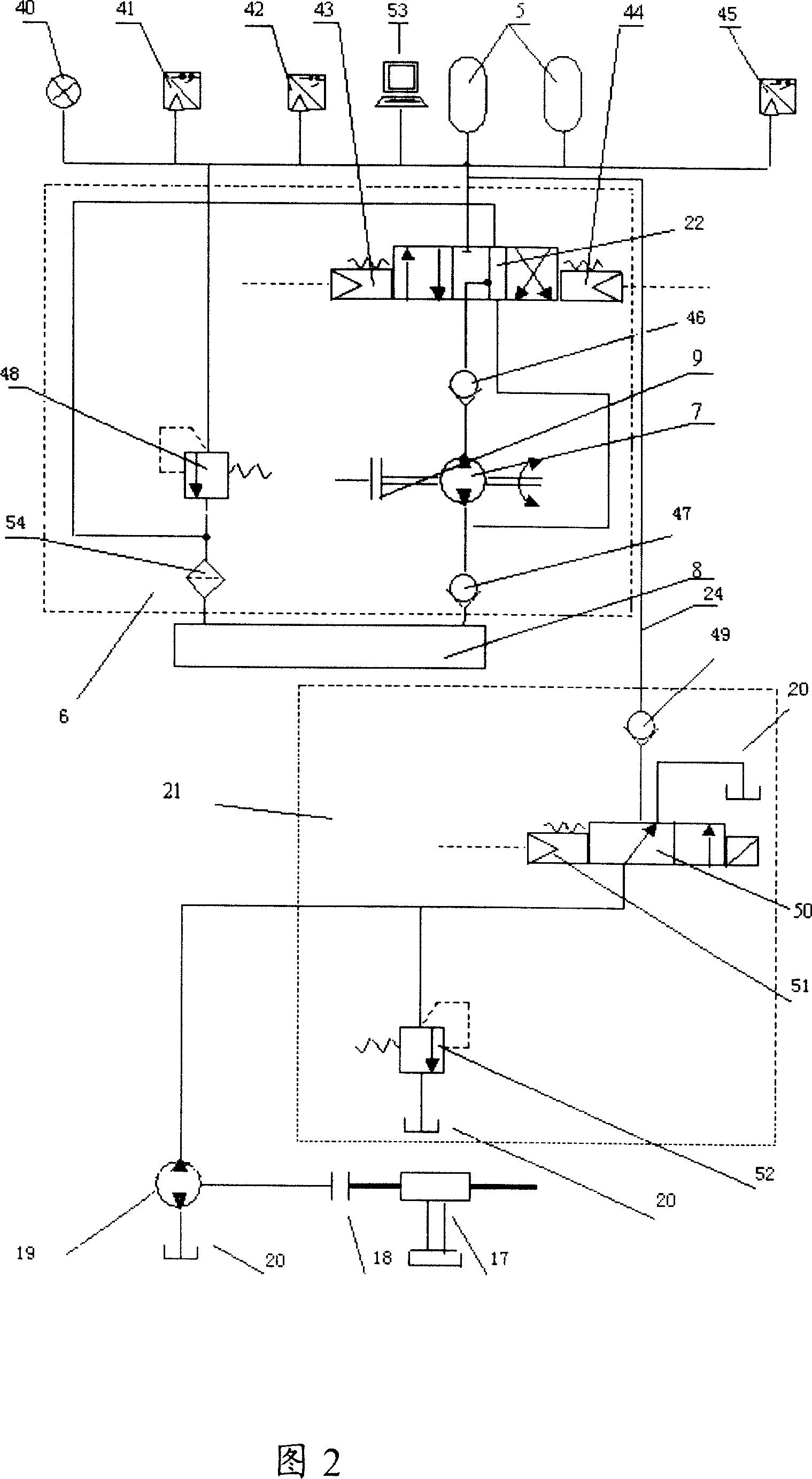 Rear driven mixed power vehicle of motor hydraulic device connection type